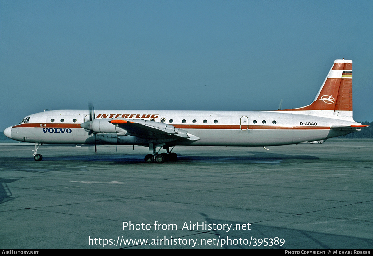 Aircraft Photo of D-AOAO | Ilyushin Il-18D | Interflug | AirHistory.net #395389