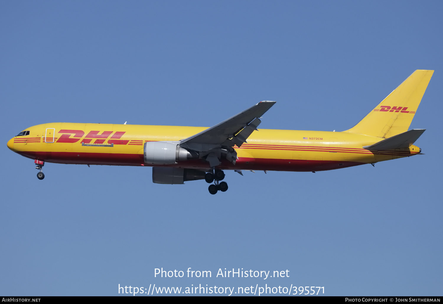 Aircraft Photo of N372CM | Boeing 767-338/ER(BDSF) | DHL International | AirHistory.net #395571