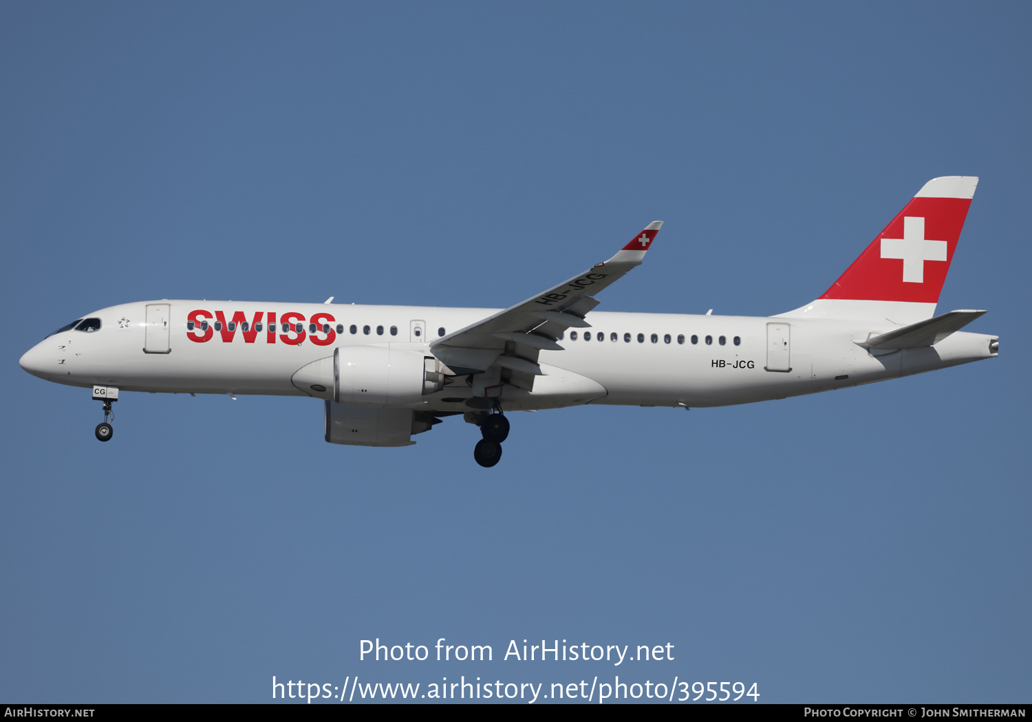 Aircraft Photo of HB-JCG | Bombardier CSeries CS300 (BD-500-1A11) | Swiss International Air Lines | AirHistory.net #395594