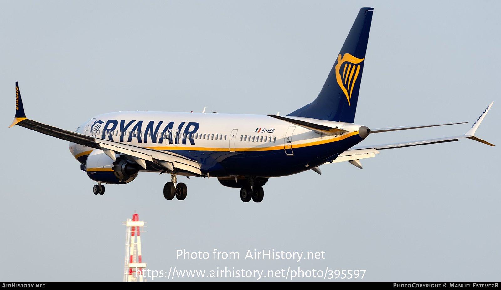 Aircraft Photo of EI-HEN | Boeing 737-8200 Max 200 | Ryanair | AirHistory.net #395597