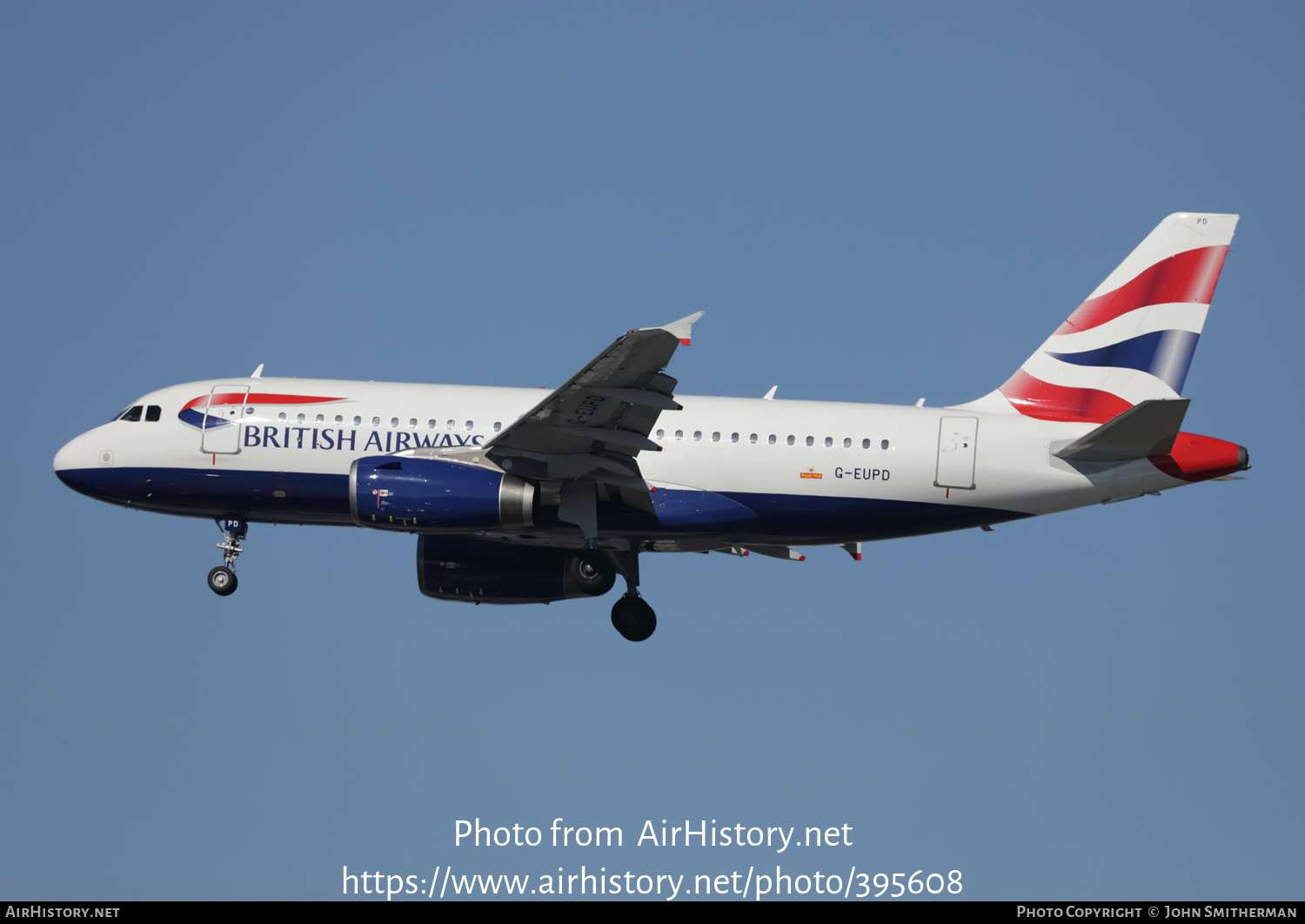 Aircraft Photo of G-EUPD | Airbus A319-131 | British Airways | AirHistory.net #395608