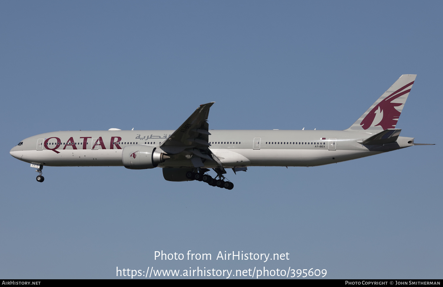 Aircraft Photo of A7-BEX | Boeing 777-300/ER | Qatar Airways | AirHistory.net #395609