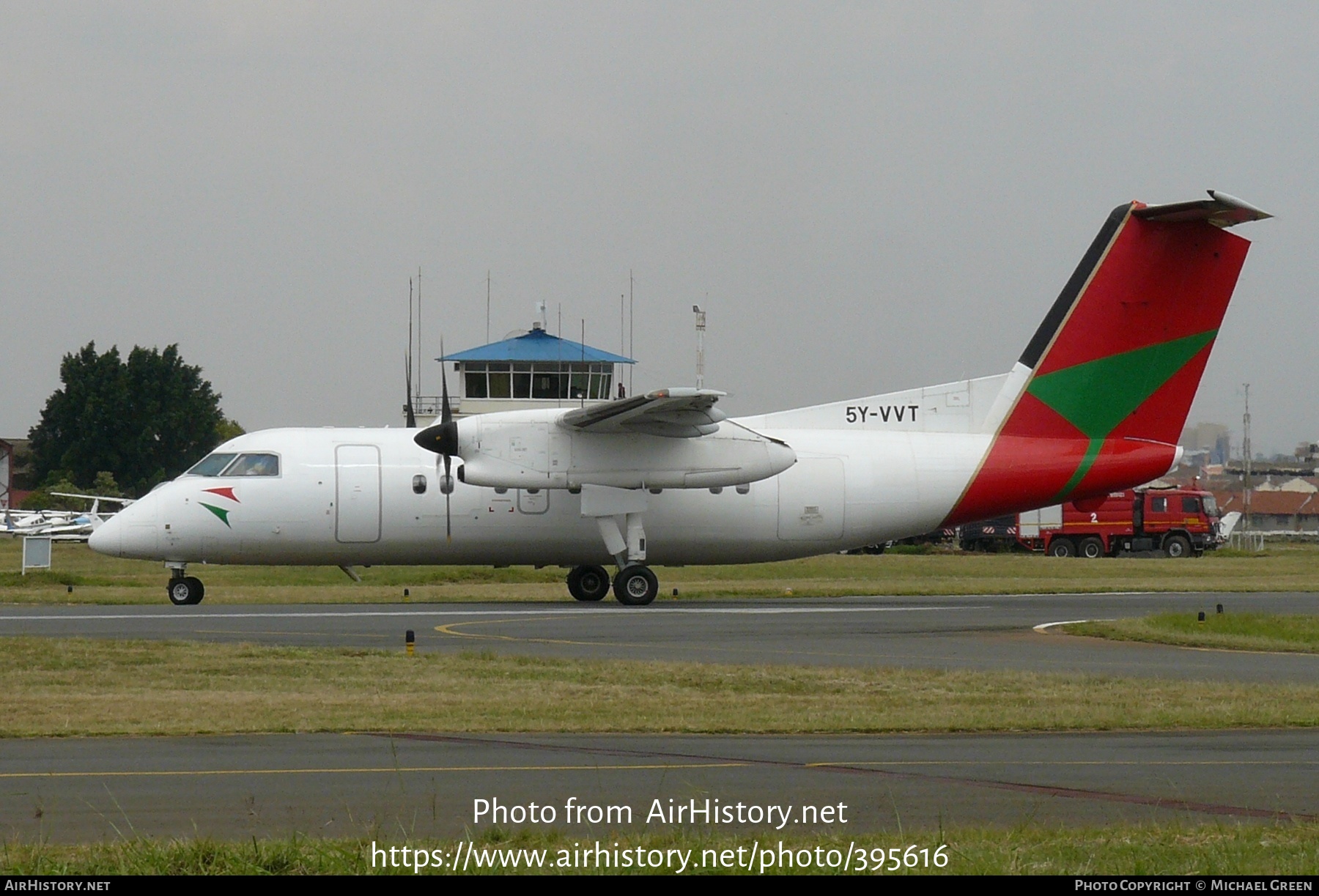 Aircraft Photo of 5Y-VVT | De Havilland Canada DHC-8-102 Dash 8 | Bluebird Aviation | AirHistory.net #395616