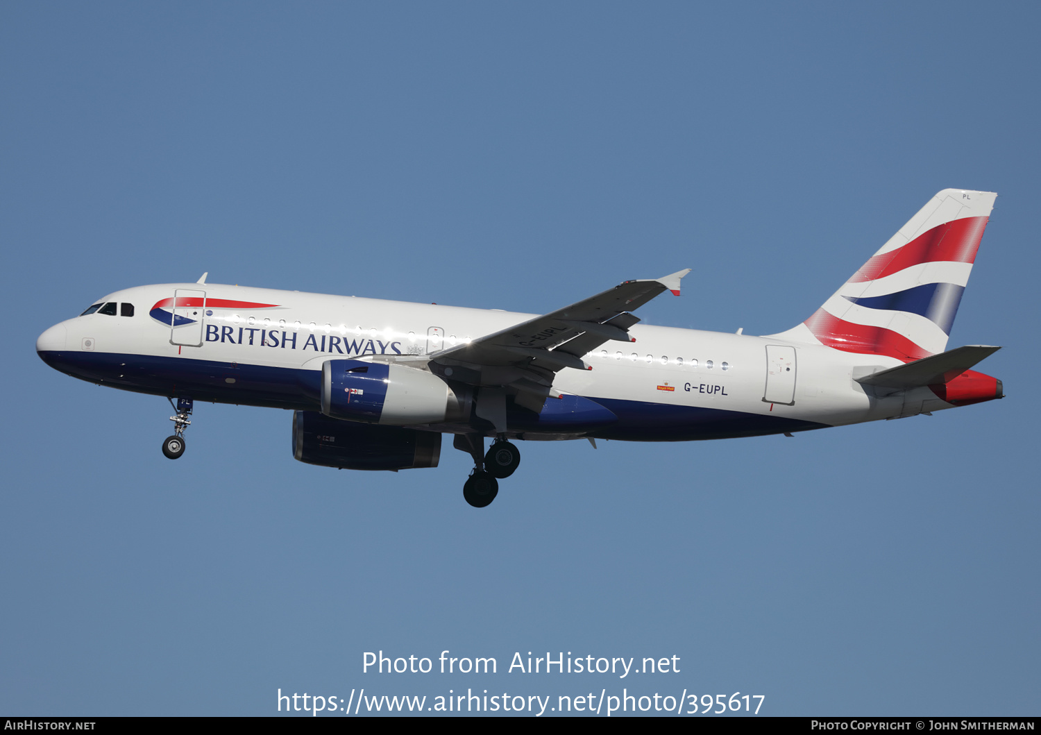 Aircraft Photo of G-EUPL | Airbus A319-131 | British Airways | AirHistory.net #395617