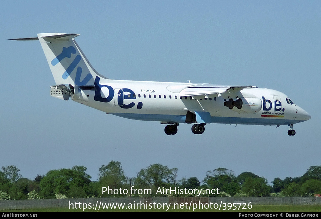 Aircraft Photo of G-JEBA | British Aerospace BAe-146-300 | Flybe - British European | AirHistory.net #395726