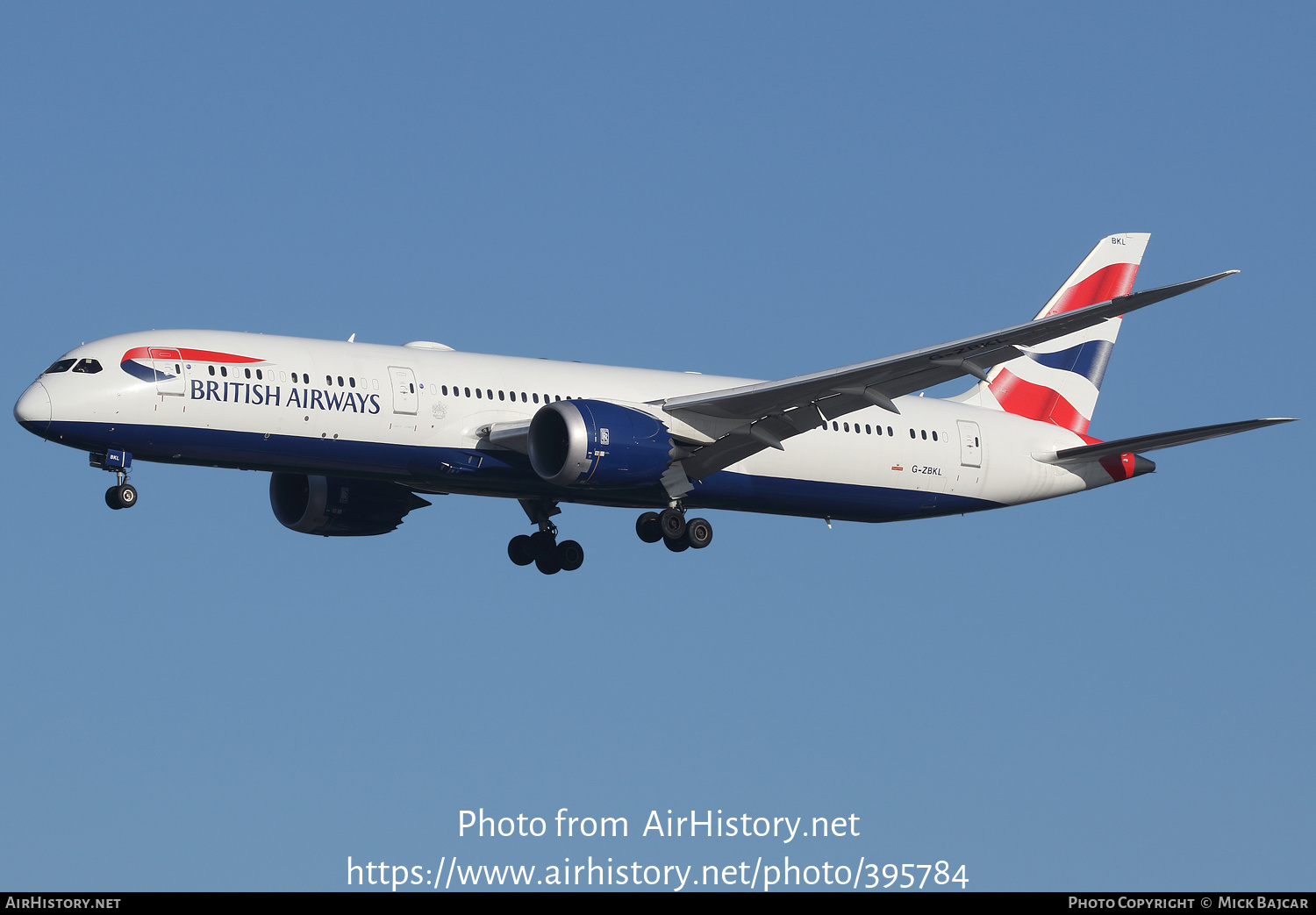 Aircraft Photo of G-ZBKL | Boeing 787-9 Dreamliner | British Airways | AirHistory.net #395784