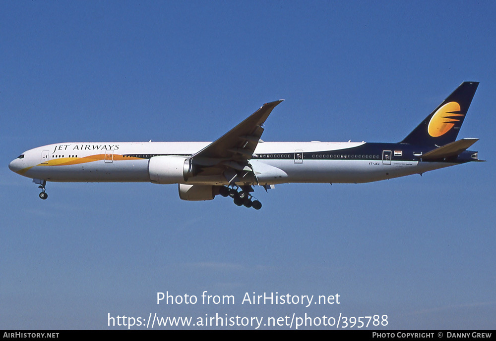 Aircraft Photo of VT-JEG | Boeing 777-35R/ER | Jet Airways | AirHistory.net #395788