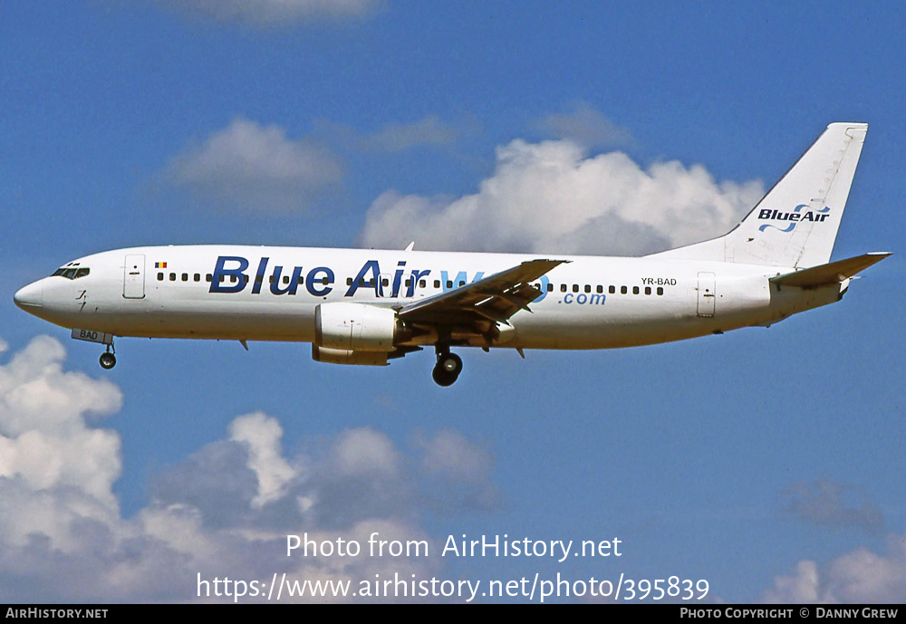 Aircraft Photo of YR-BAD | Boeing 737-4C9 | Blue Air | AirHistory.net #395839