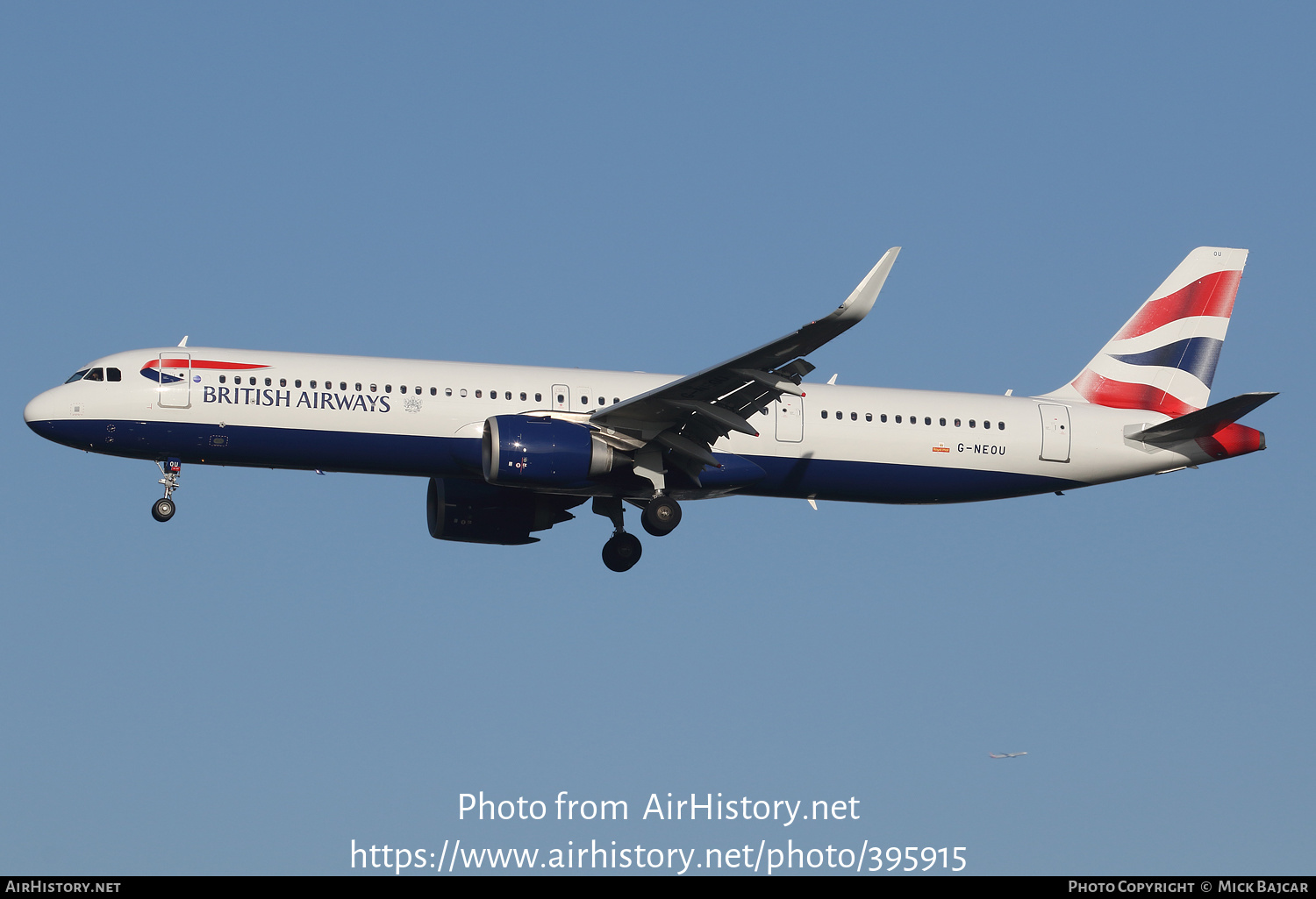 Aircraft Photo of G-NEOU | Airbus A321-271NX | British Airways | AirHistory.net #395915