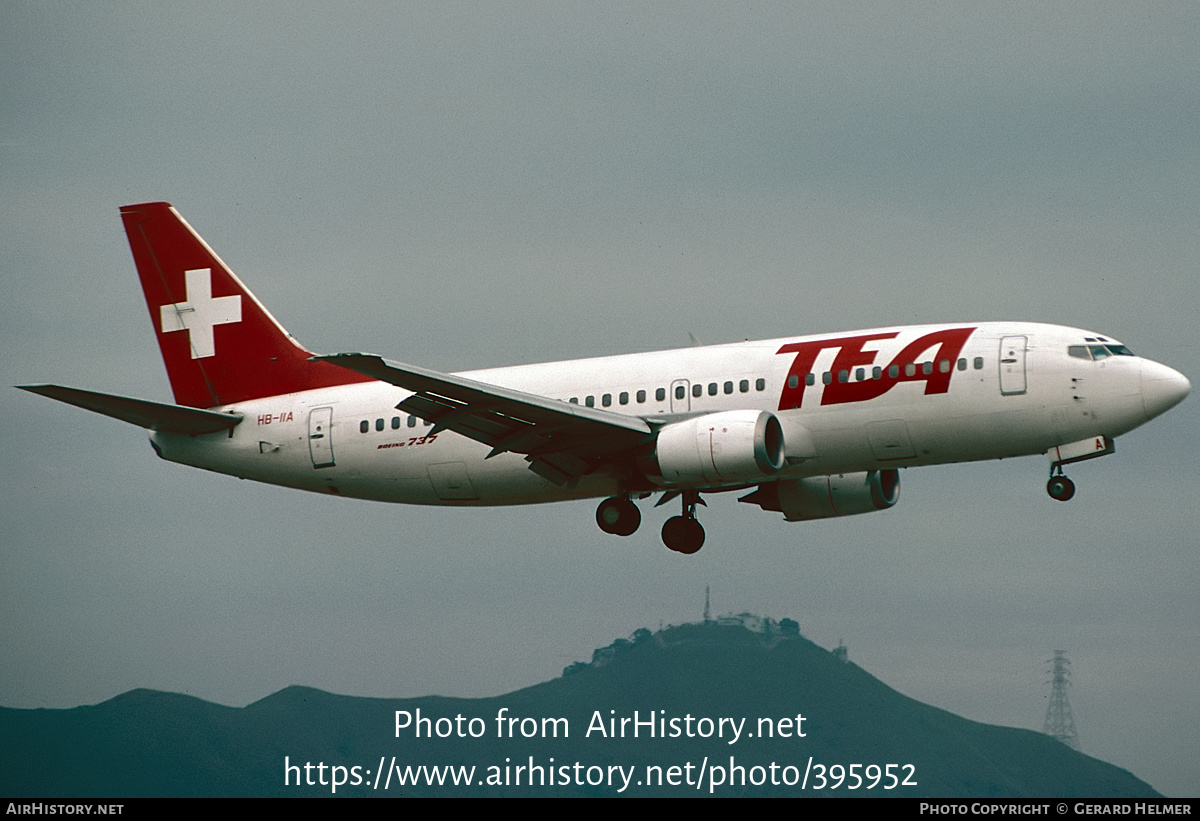 Aircraft Photo of HB-IIA | Boeing 737-3M8 | TEA Switzerland - Trans European Airways | AirHistory.net #395952