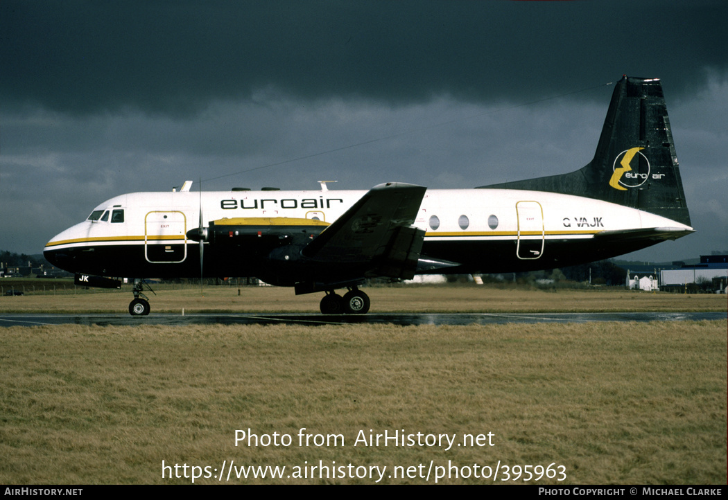 Aircraft Photo of G-VAJK | Hawker Siddeley HS-748 Srs1/105 | Euroair | AirHistory.net #395963