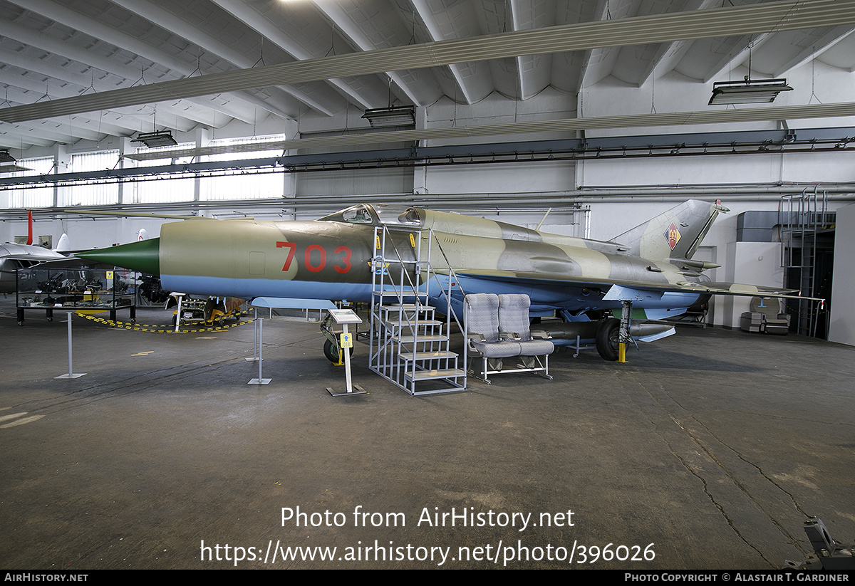 Aircraft Photo of 703 | Mikoyan-Gurevich MiG-21SPS | East Germany - Air Force | AirHistory.net #396026