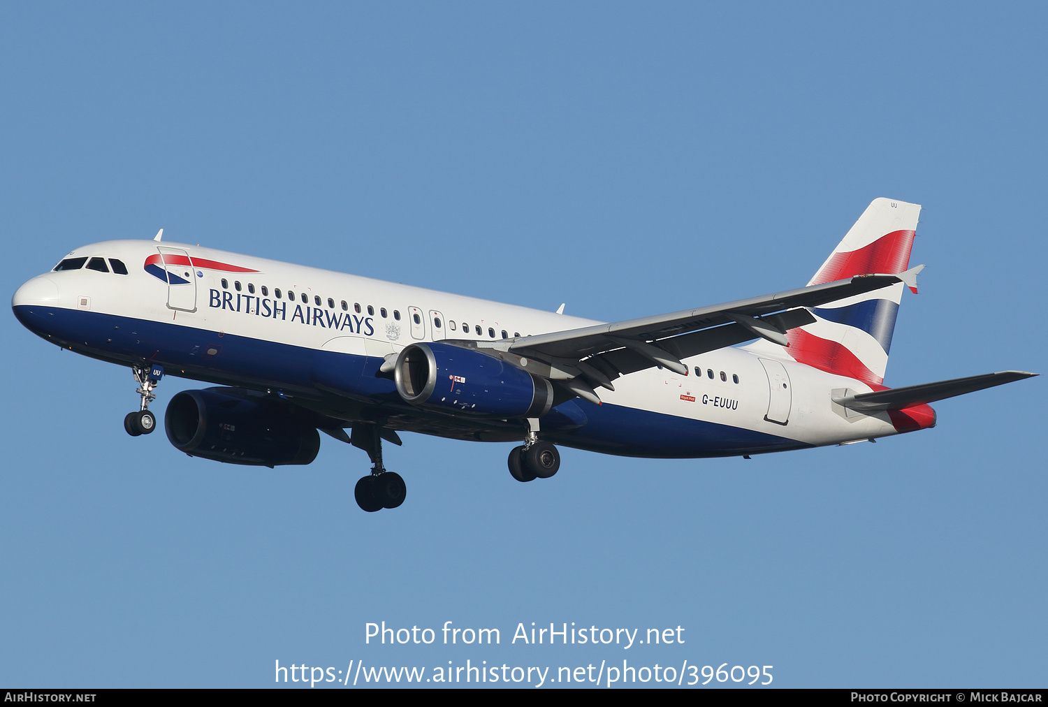 Aircraft Photo of G-EUUU | Airbus A320-232 | British Airways | AirHistory.net #396095