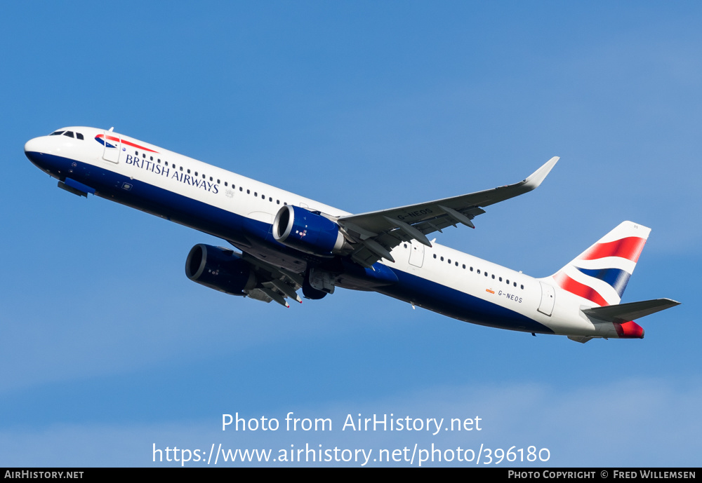 Aircraft Photo of G-NEOS | Airbus A321-251NX | British Airways | AirHistory.net #396180