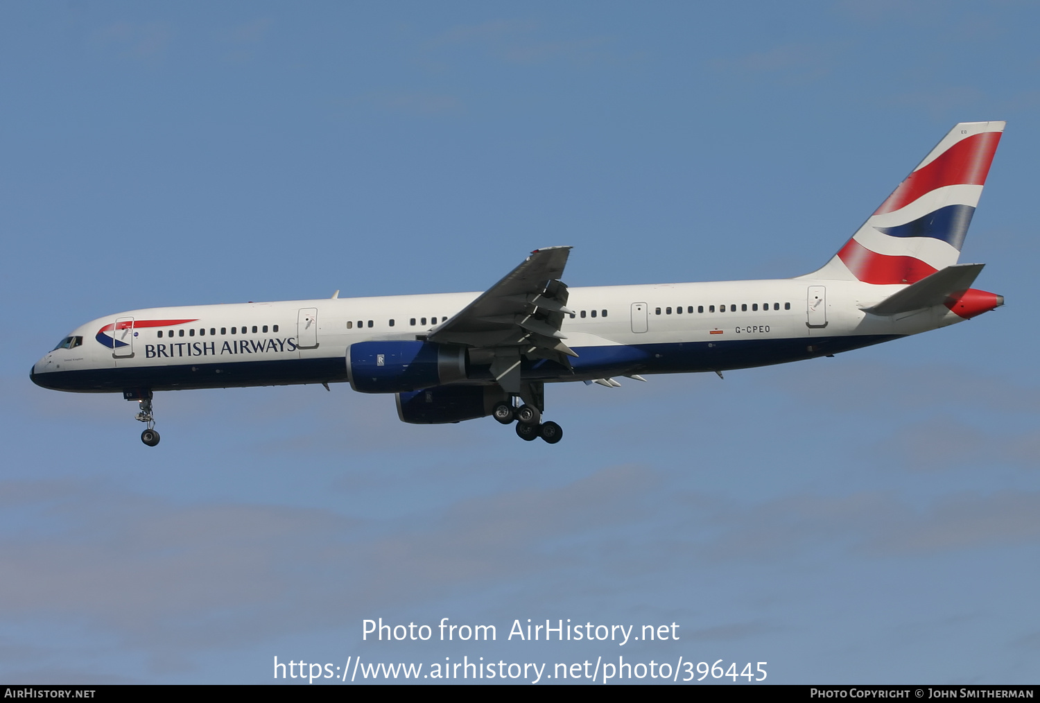 Aircraft Photo of G-CPEO | Boeing 757-236 | British Airways | AirHistory.net #396445