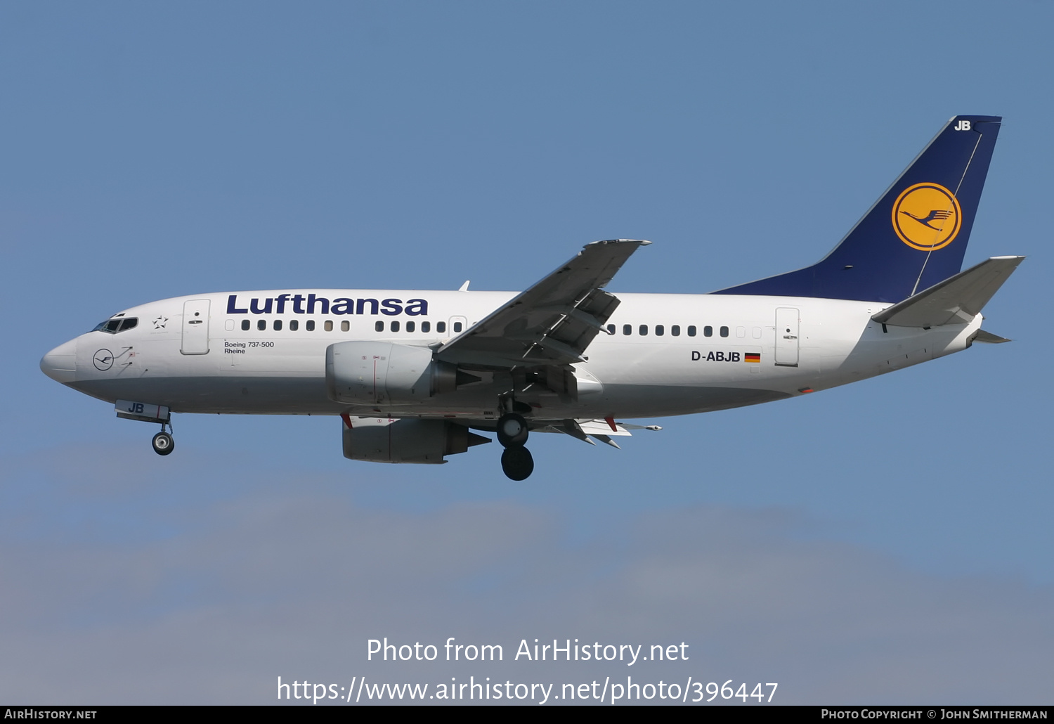 Aircraft Photo of D-ABJB | Boeing 737-530 | Lufthansa | AirHistory.net #396447