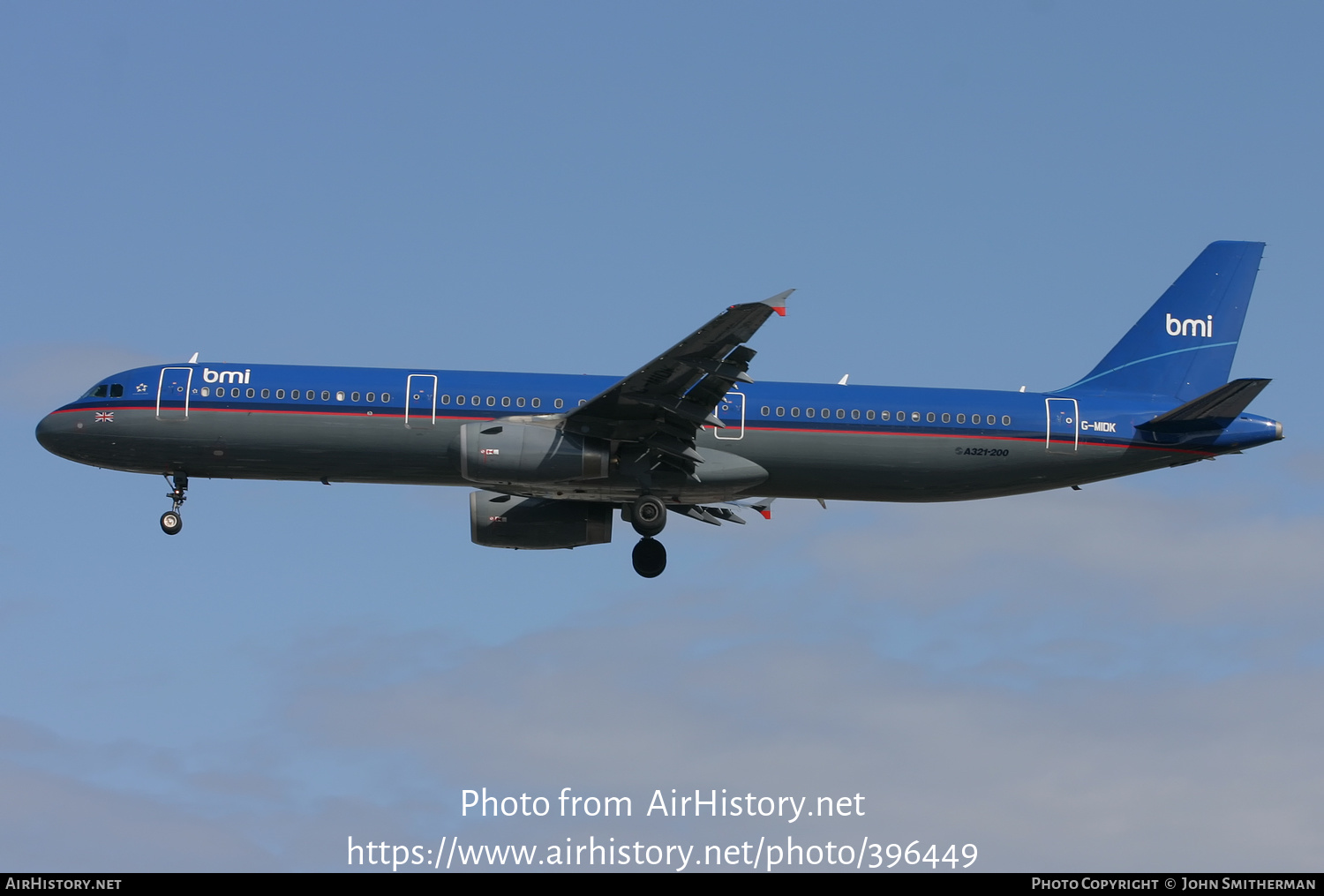 Aircraft Photo of G-MIDK | Airbus A321-231 | BMI - British Midland International | AirHistory.net #396449