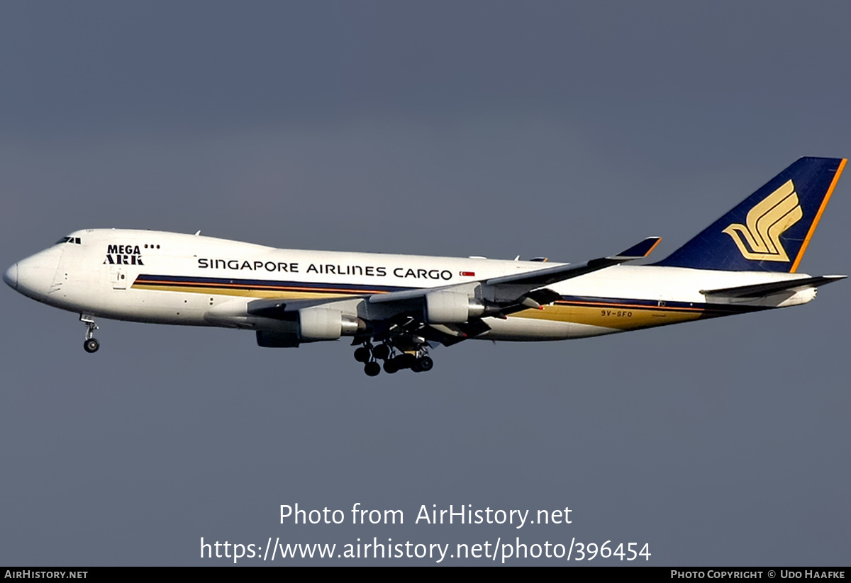 Aircraft Photo of 9V-SFO | Boeing 747-412F/SCD | Singapore Airlines Cargo | AirHistory.net #396454