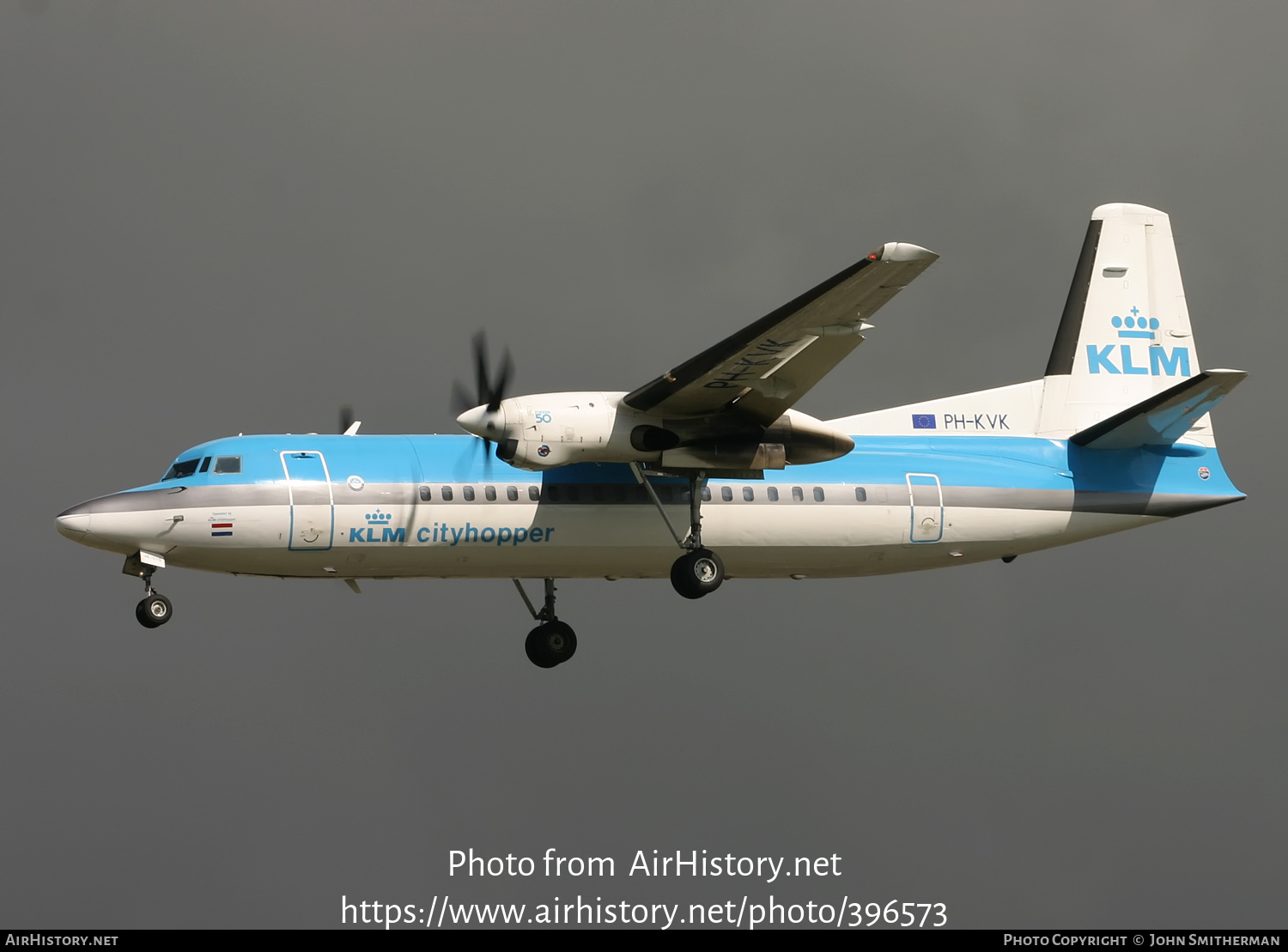 Aircraft Photo of PH-KVK | Fokker 50 | KLM Cityhopper | AirHistory.net #396573