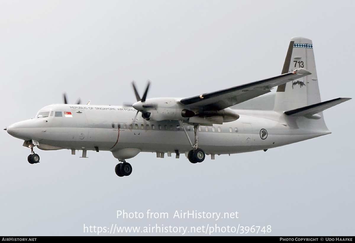 Aircraft Photo of 713 | Fokker 50 | Singapore - Air Force | AirHistory.net #396748