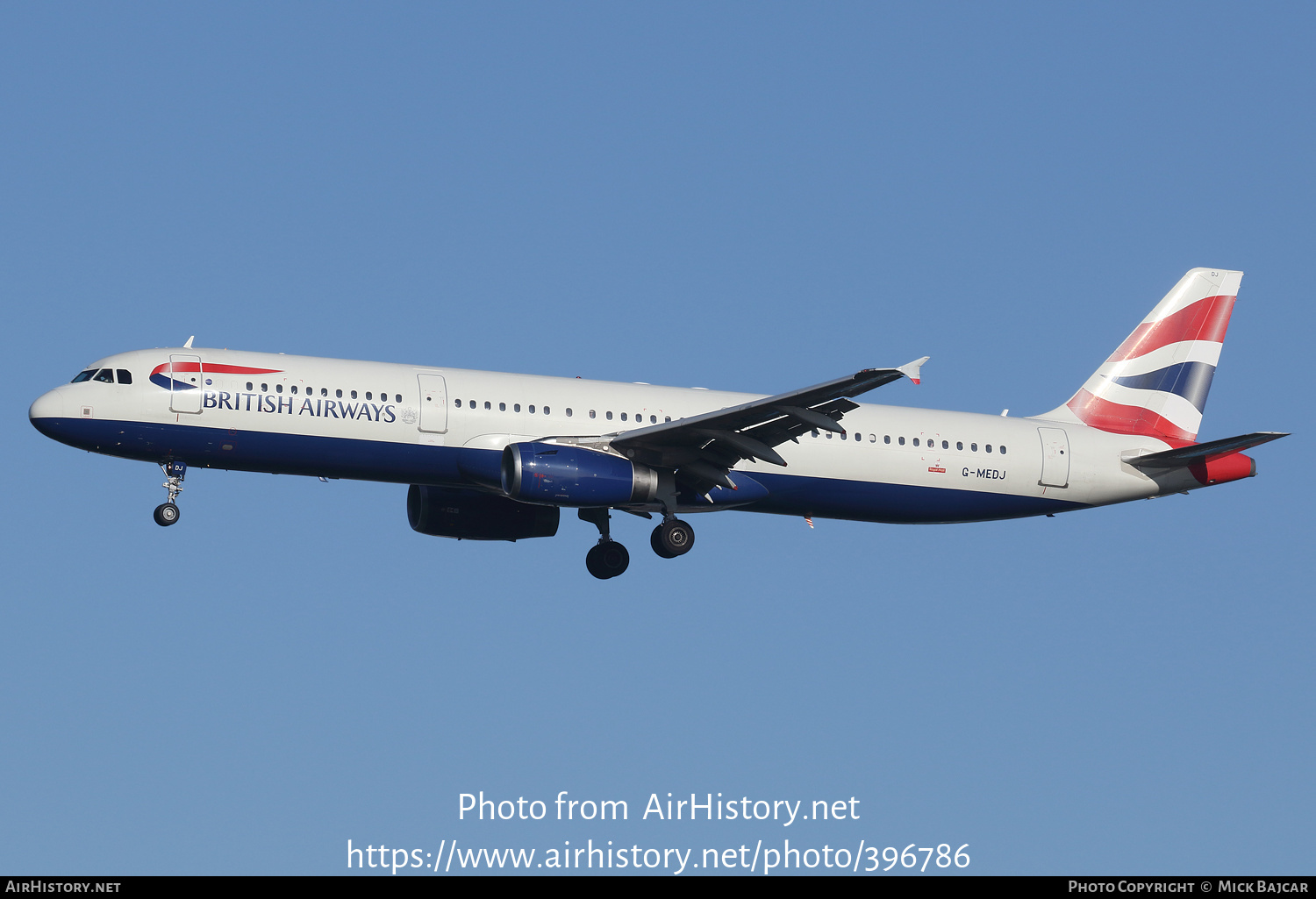 Aircraft Photo of G-MEDJ | Airbus A321-231 | British Airways | AirHistory.net #396786