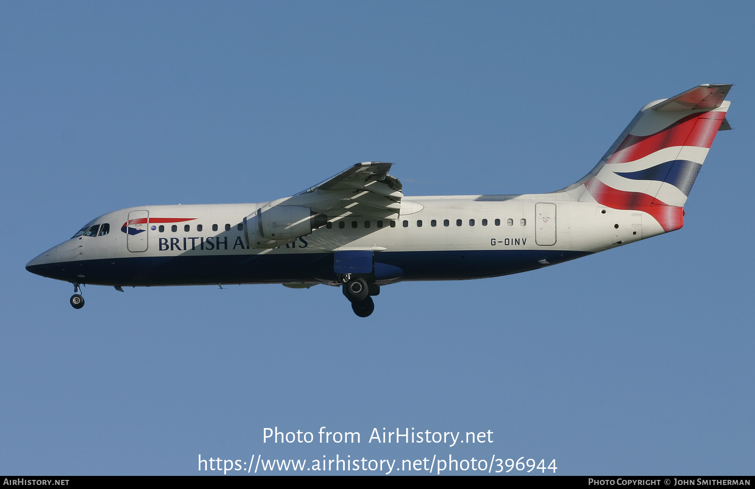 Aircraft Photo of G-OINV | British Aerospace BAe-146-300 | British Airways | AirHistory.net #396944