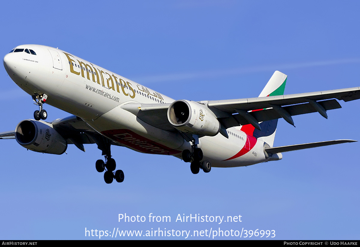 Aircraft Photo of A6-EKU | Airbus A330-243 | Emirates | AirHistory.net #396993