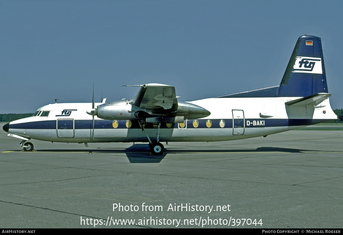 Aircraft Photo of D-BAKI | Fokker F27-100 Friendship | FTG Air Service | AirHistory.net #397044