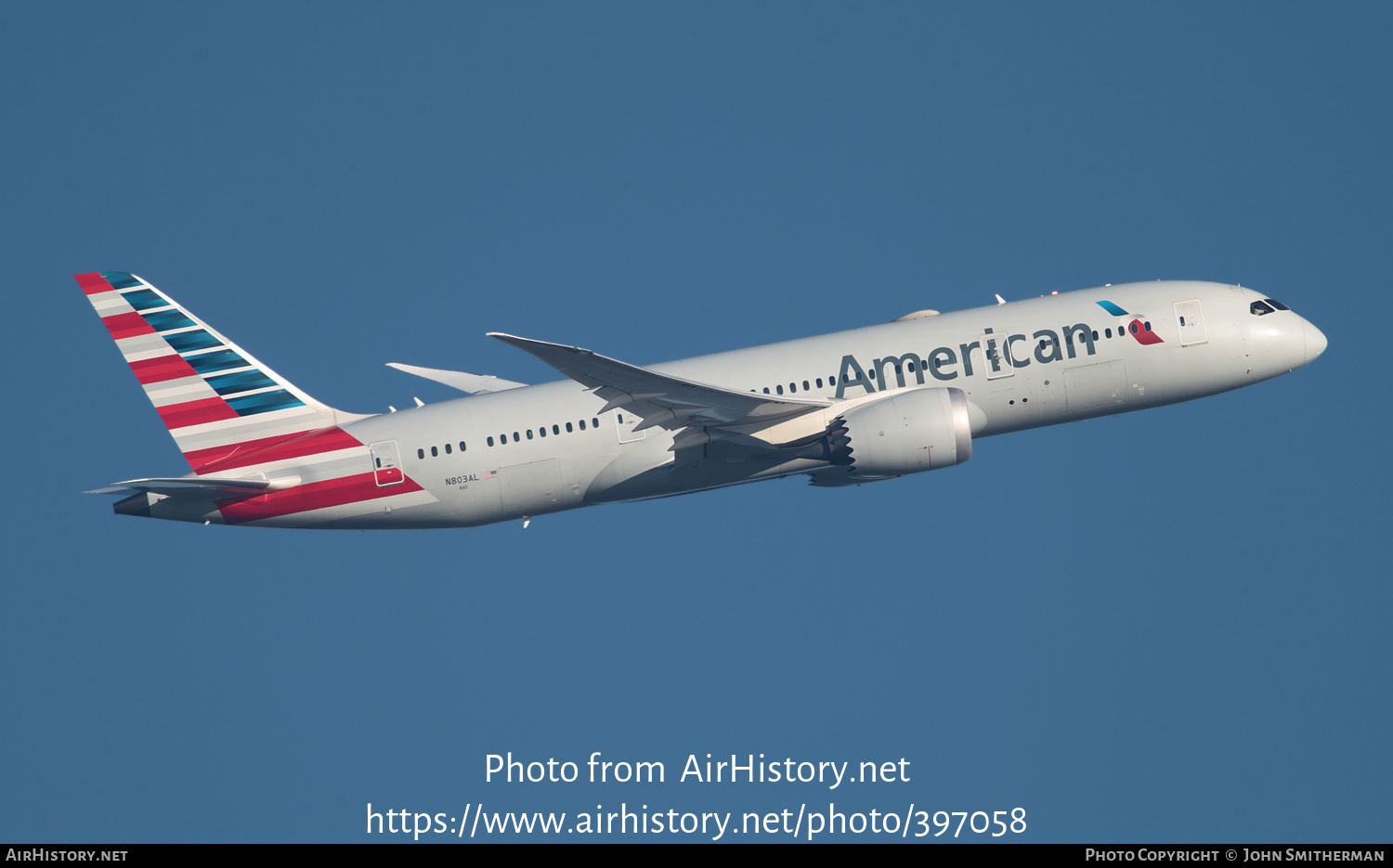 Aircraft Photo of N803AL | Boeing 787-8 Dreamliner | American Airlines | AirHistory.net #397058