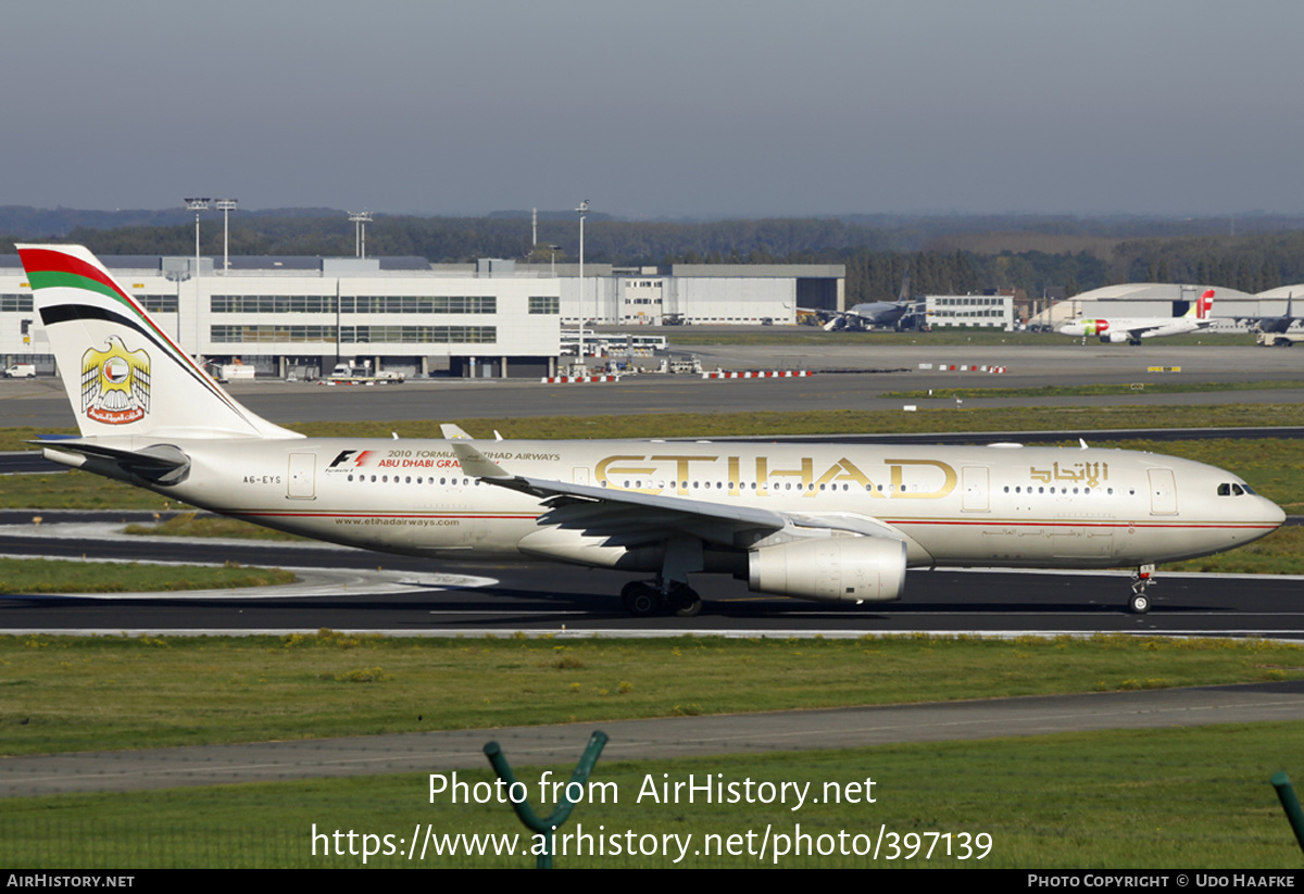 Aircraft Photo of A6-EYS | Airbus A330-243 | Etihad Airways | AirHistory.net #397139