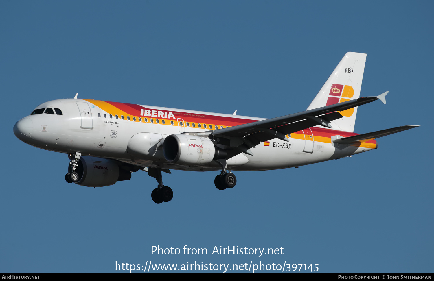 Aircraft Photo of EC-KBX | Airbus A319-111 | Iberia | AirHistory.net #397145