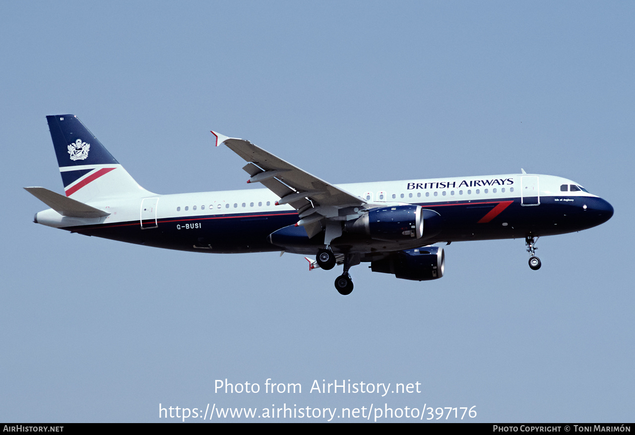 Aircraft Photo of G-BUSI | Airbus A320-211 | British Airways | AirHistory.net #397176