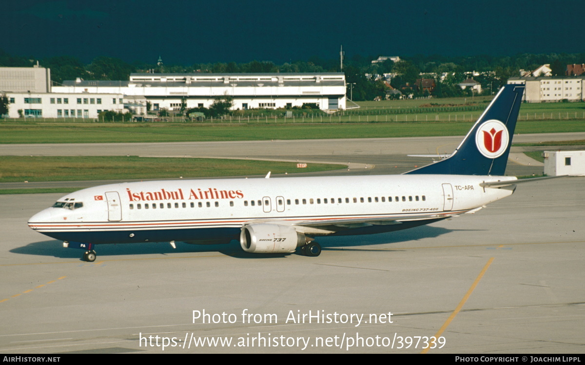 Aircraft Photo of TC-APA | Boeing 737-4S3 | Istanbul Airlines | AirHistory.net #397339