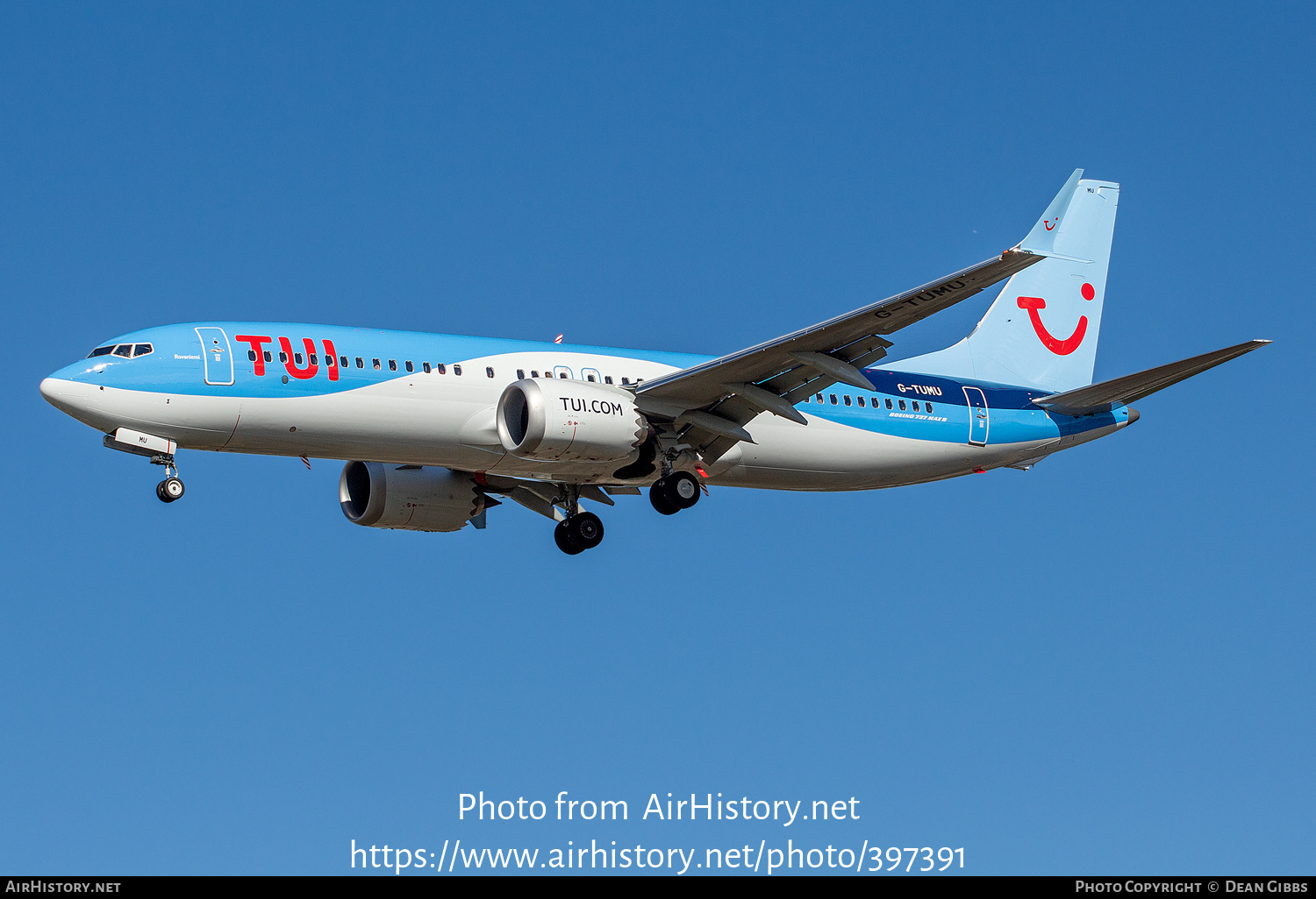 Aircraft Photo of G-TUMU | Boeing 737-8 Max 8 | TUI | AirHistory.net #397391