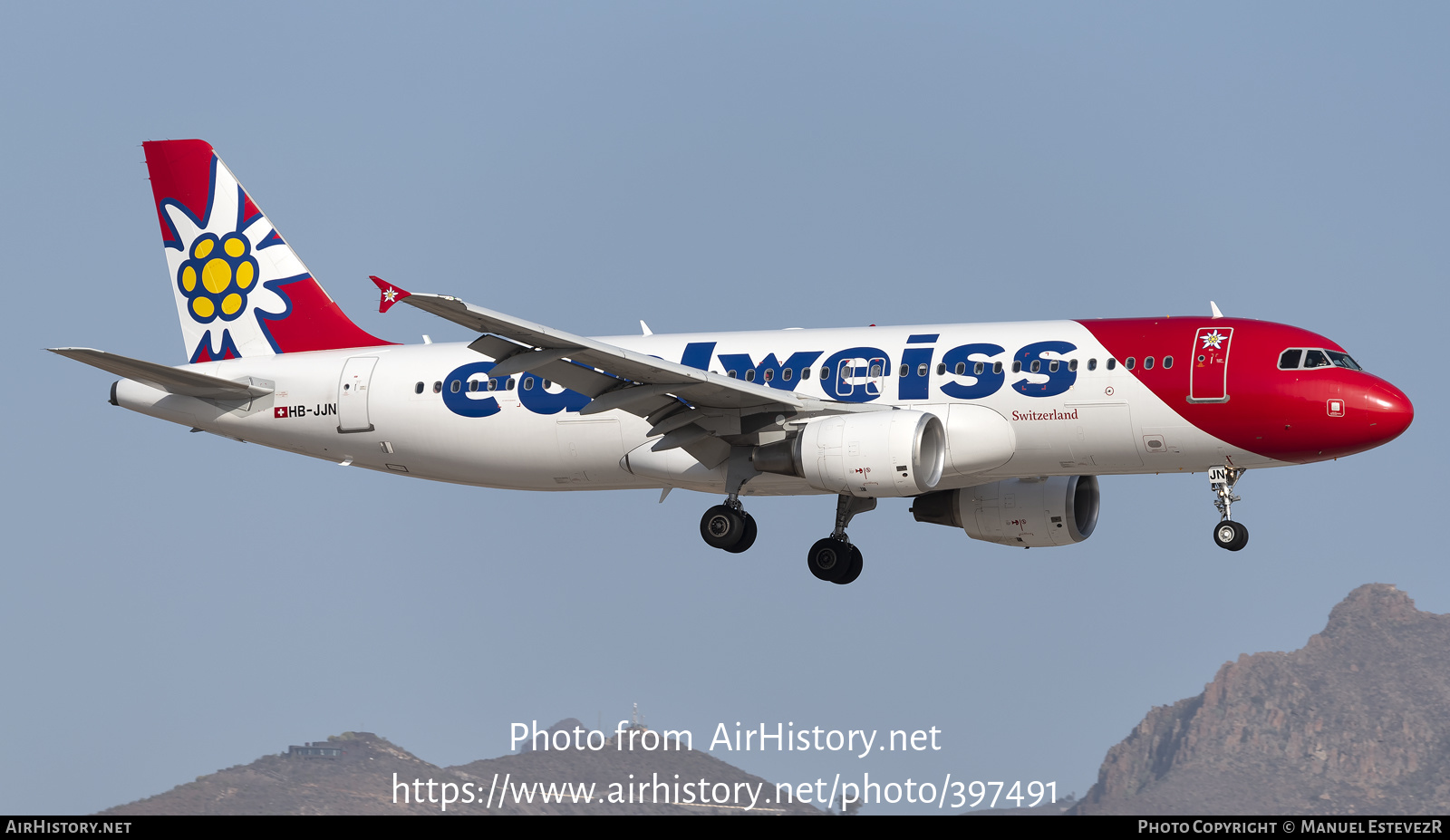 Aircraft Photo of HB-JJN | Airbus A320-214 | Edelweiss Air | AirHistory.net #397491