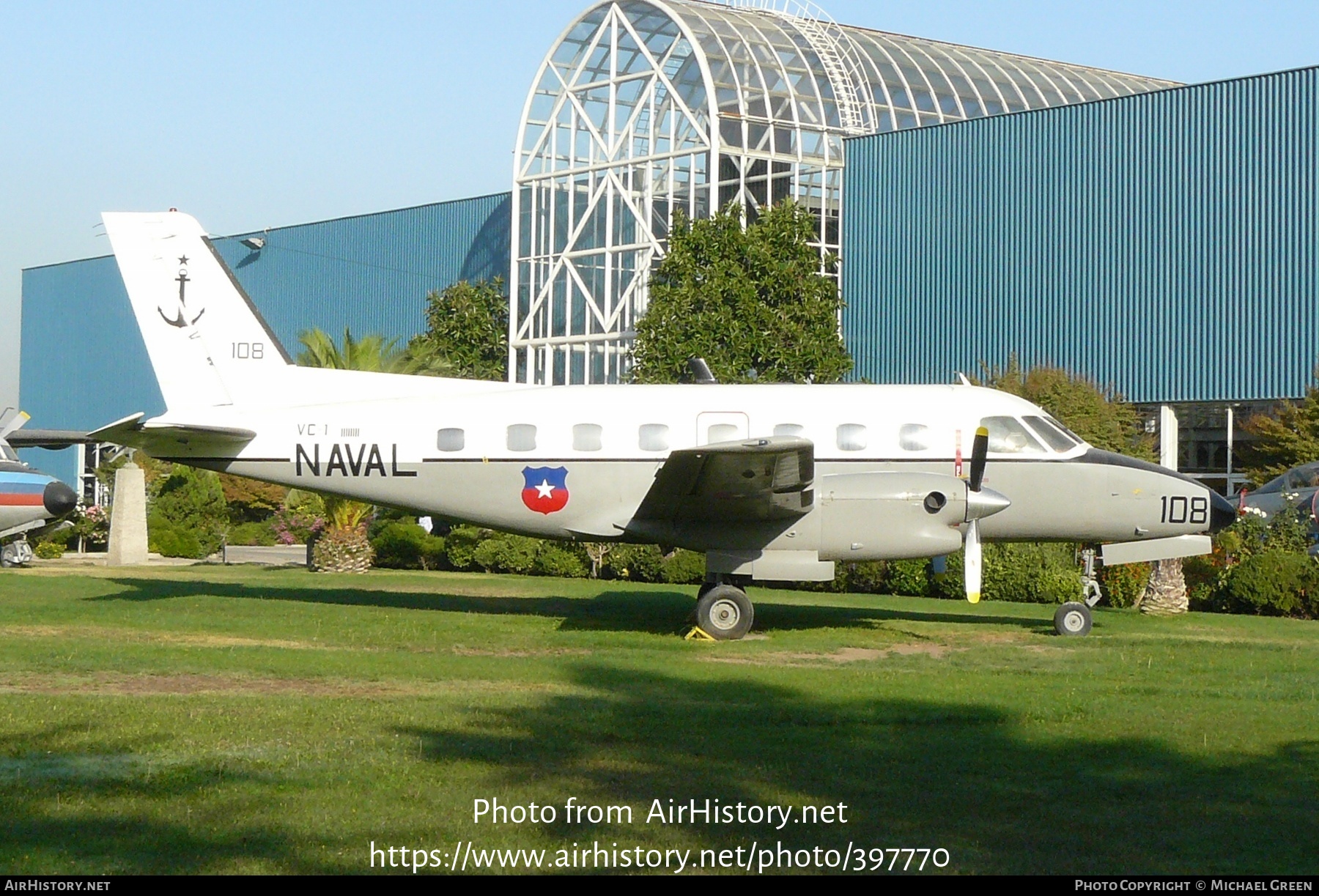 Aircraft Photo of 108 | Embraer EMB-110C Bandeirante | Chile - Navy | AirHistory.net #397770