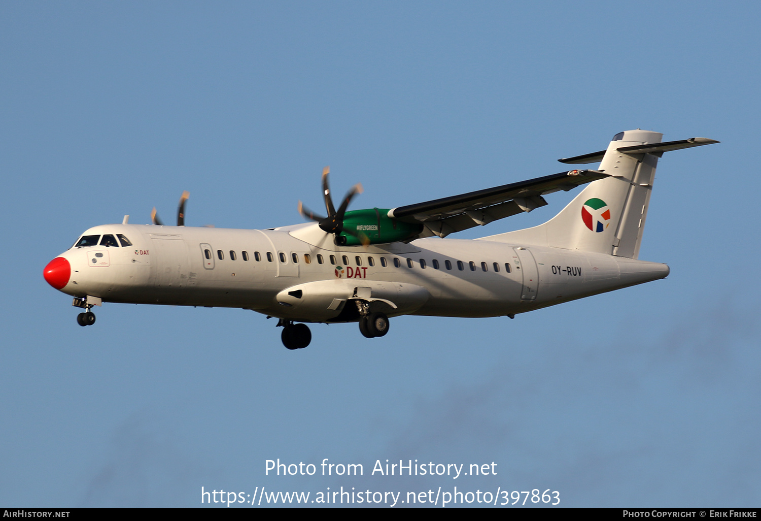 Aircraft Photo of OY-RUV | ATR ATR-72-600 (ATR-72-212A) | Danish Air Transport - DAT | AirHistory.net #397863