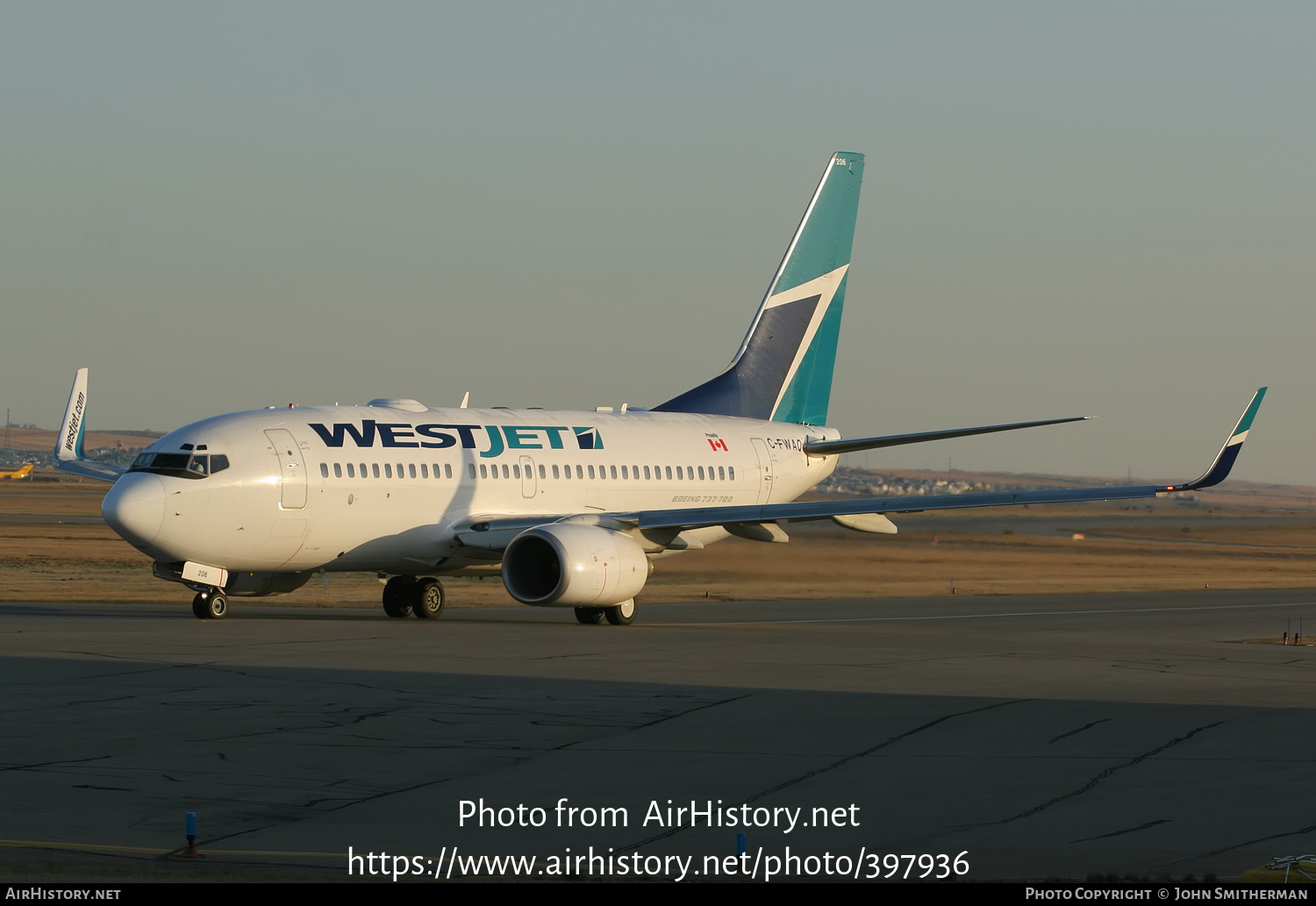 Aircraft Photo of C-FWAQ | Boeing 737-7CT | WestJet | AirHistory.net #397936