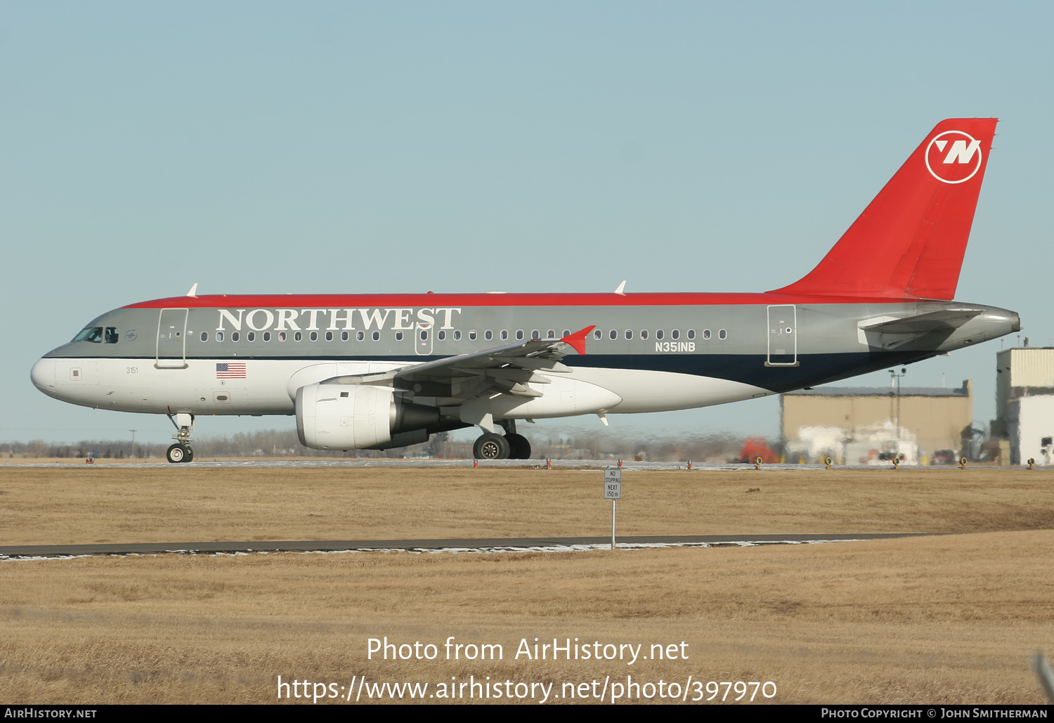 Aircraft Photo of N351NB | Airbus A319-114 | Northwest Airlines | AirHistory.net #397970