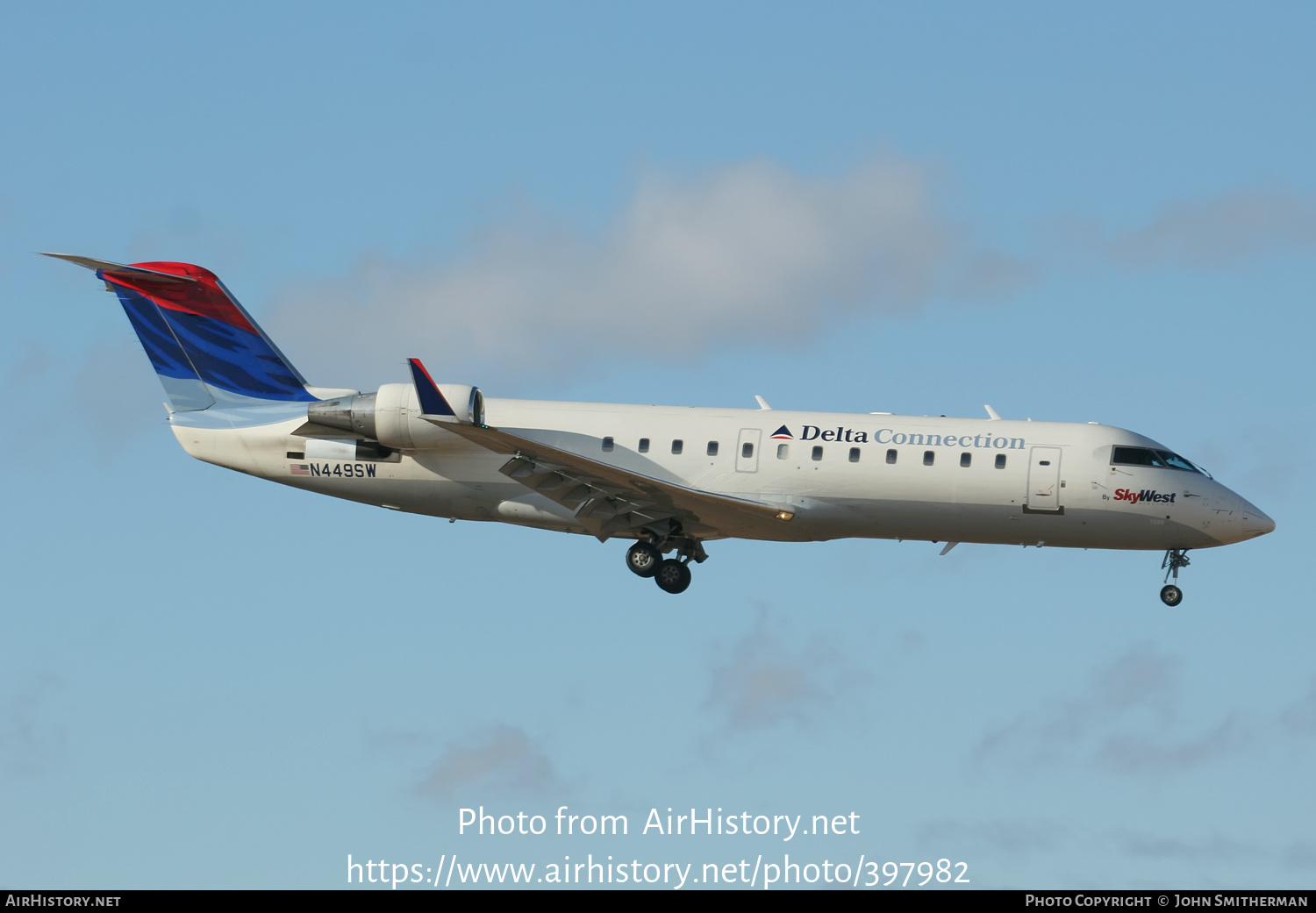 Aircraft Photo of N449SW | Bombardier CRJ-200ER (CL-600-2B19) | Delta Connection | AirHistory.net #397982