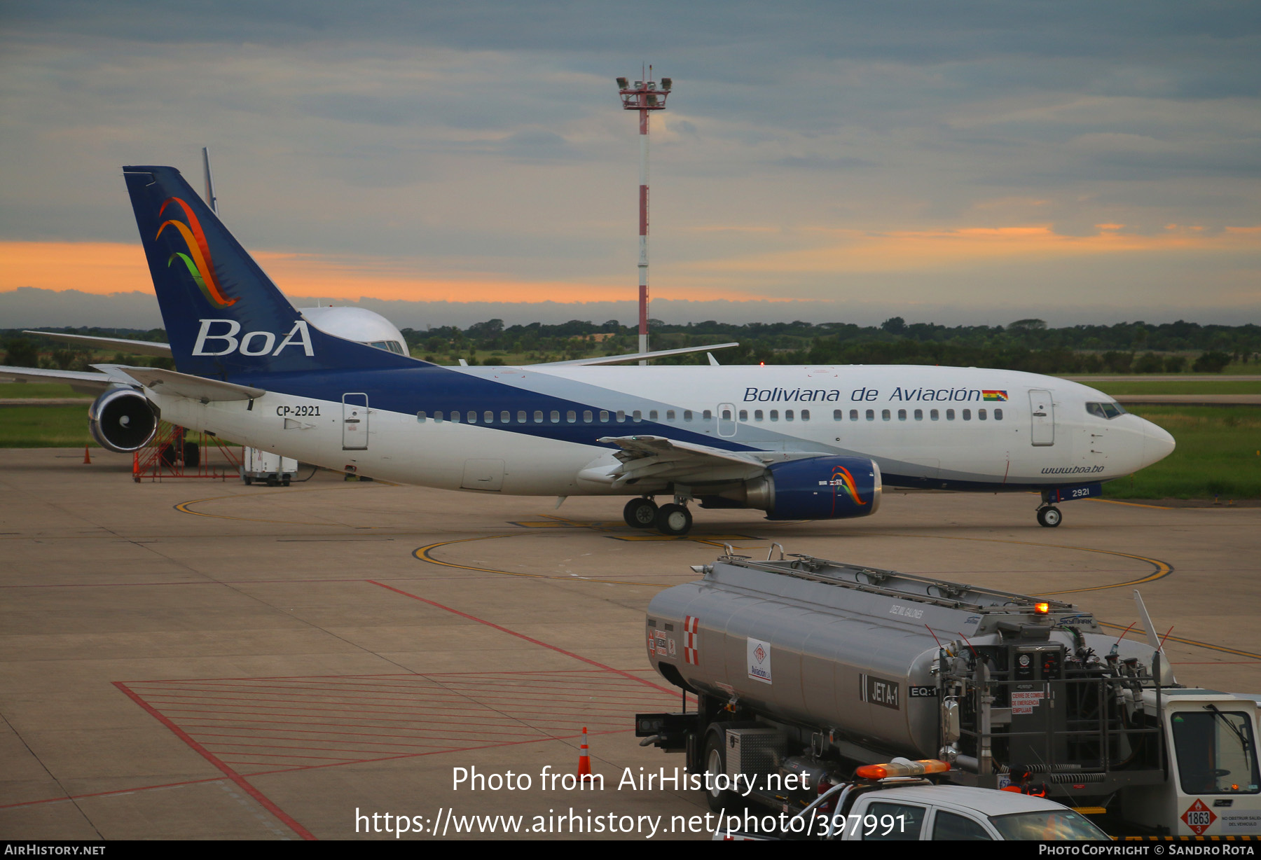 Aircraft Photo of CP-2921 | Boeing 737-33R | Boliviana de Aviación - BoA | AirHistory.net #397991