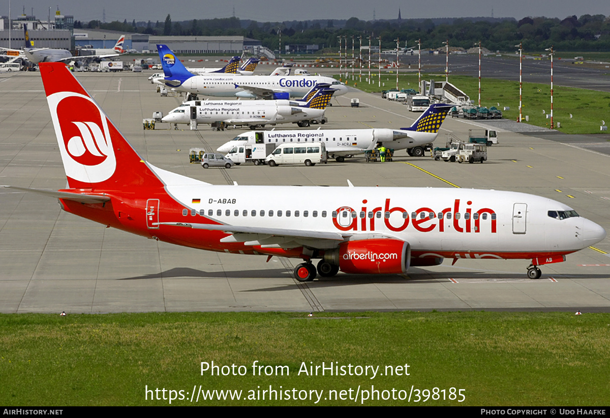 Aircraft Photo of D-ABAB | Boeing 737-76Q | Air Berlin | AirHistory.net #398185