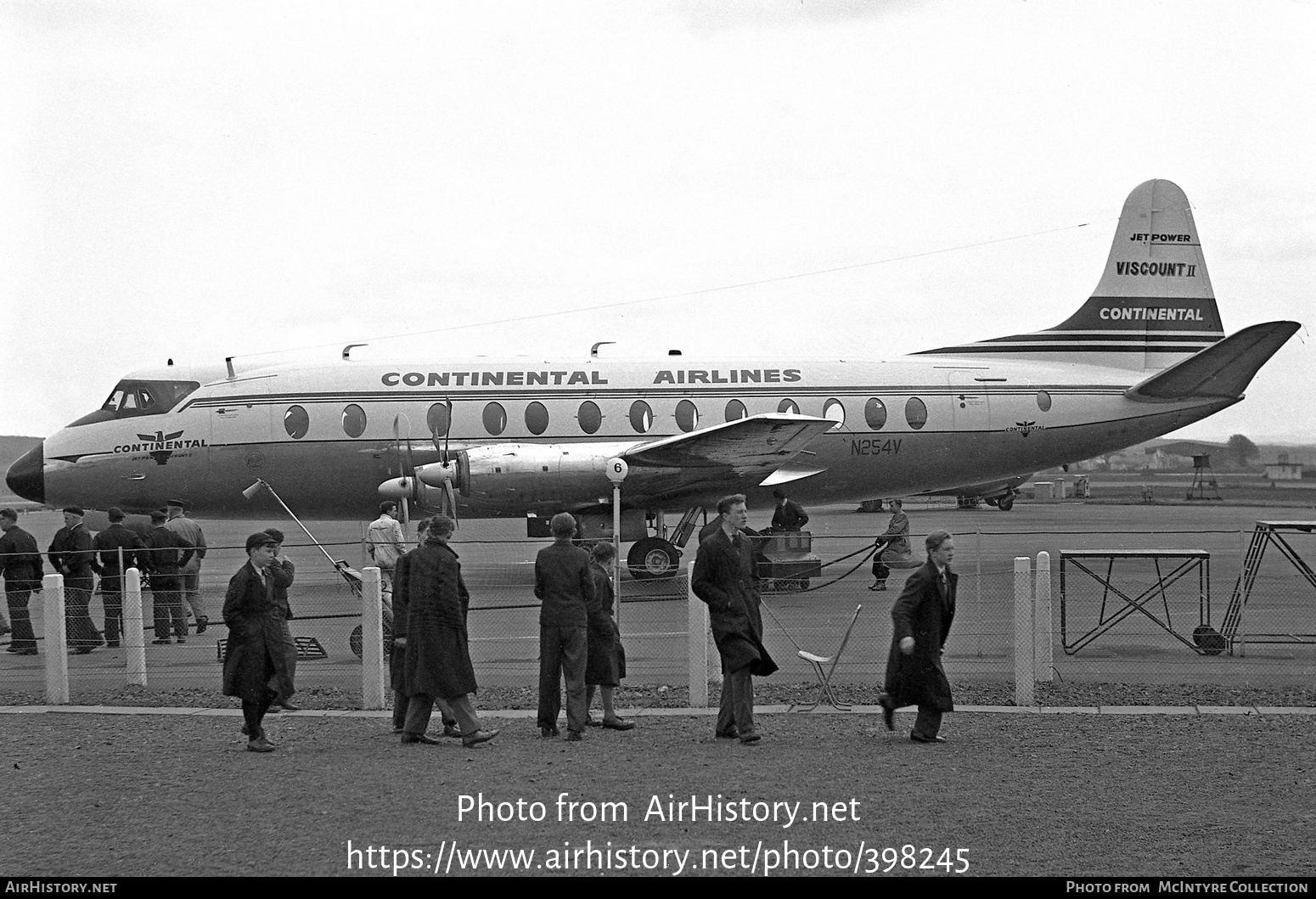 Aircraft Photo of N254V | Vickers 812 Viscount | Continental Airlines ...