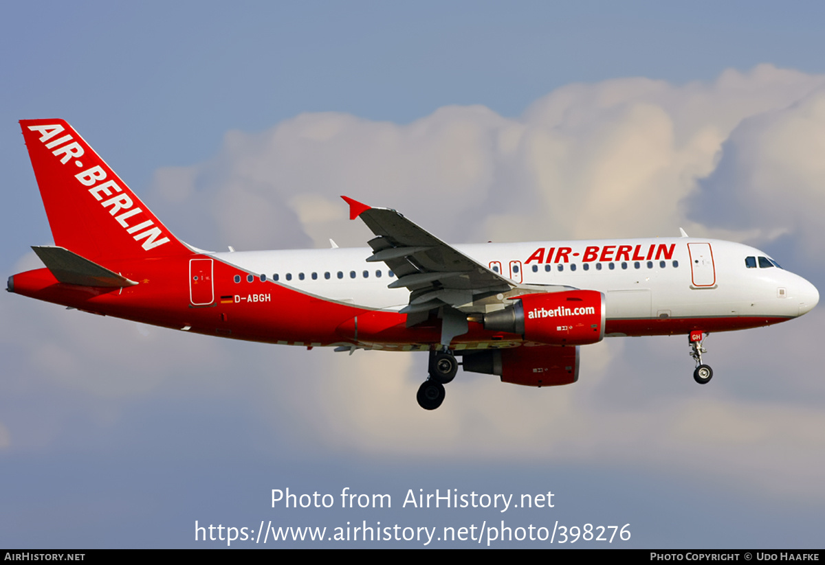 Aircraft Photo of D-ABGH | Airbus A319-112 | Air Berlin | AirHistory.net #398276