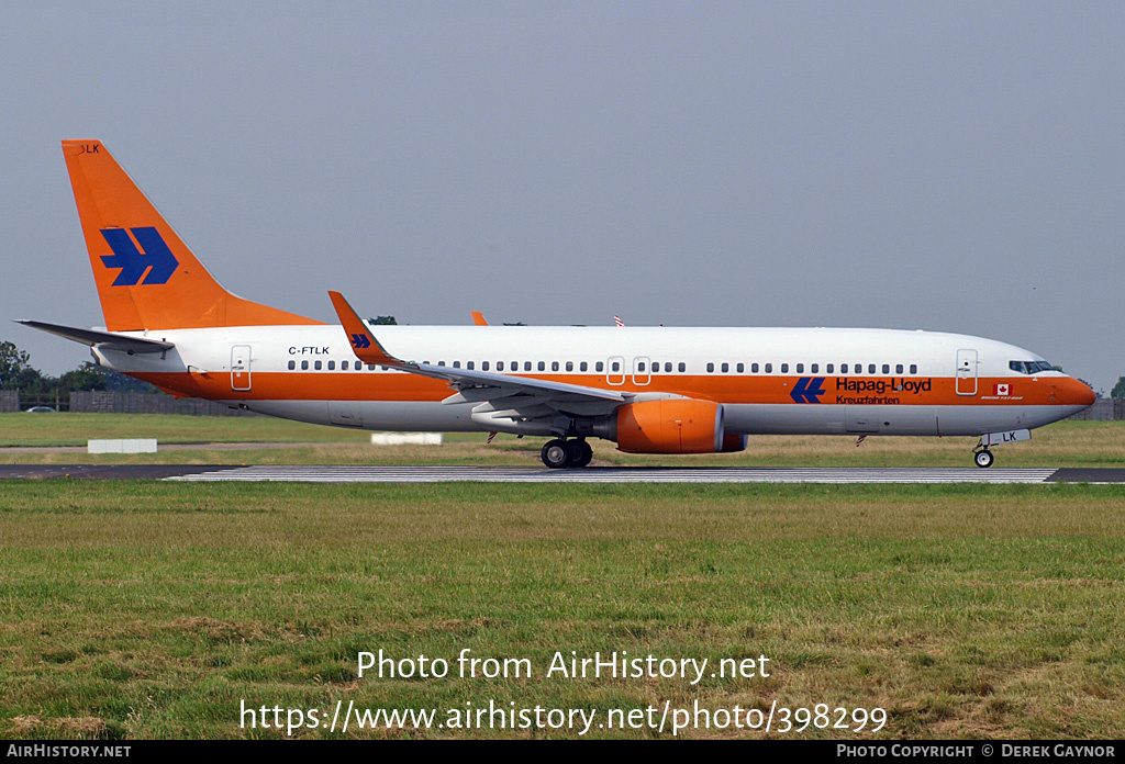 Aircraft Photo of C-FTLK | Boeing 737-8K5 | Hapag-Lloyd | AirHistory.net #398299