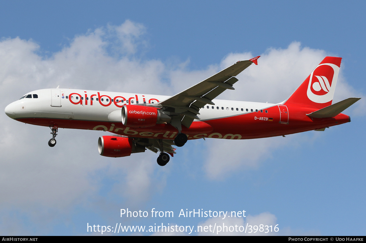 Aircraft Photo of D-ABZB | Airbus A320-216 | Air Berlin | AirHistory.net #398316