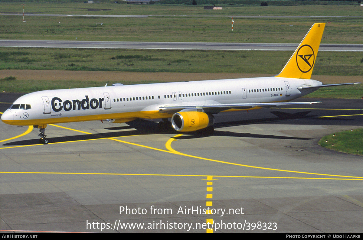 Aircraft Photo of D-ABOE | Boeing 757-330 | Condor Flugdienst | AirHistory.net #398323