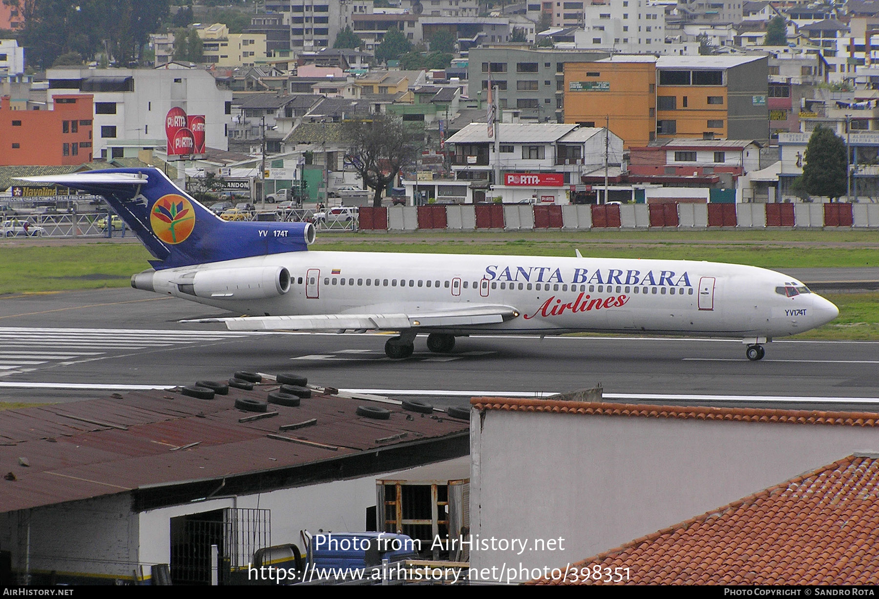 Aircraft Photo of YV-174T | Boeing 727-231/Adv(RE) Super 27 | Santa Bárbara Airlines | AirHistory.net #398351