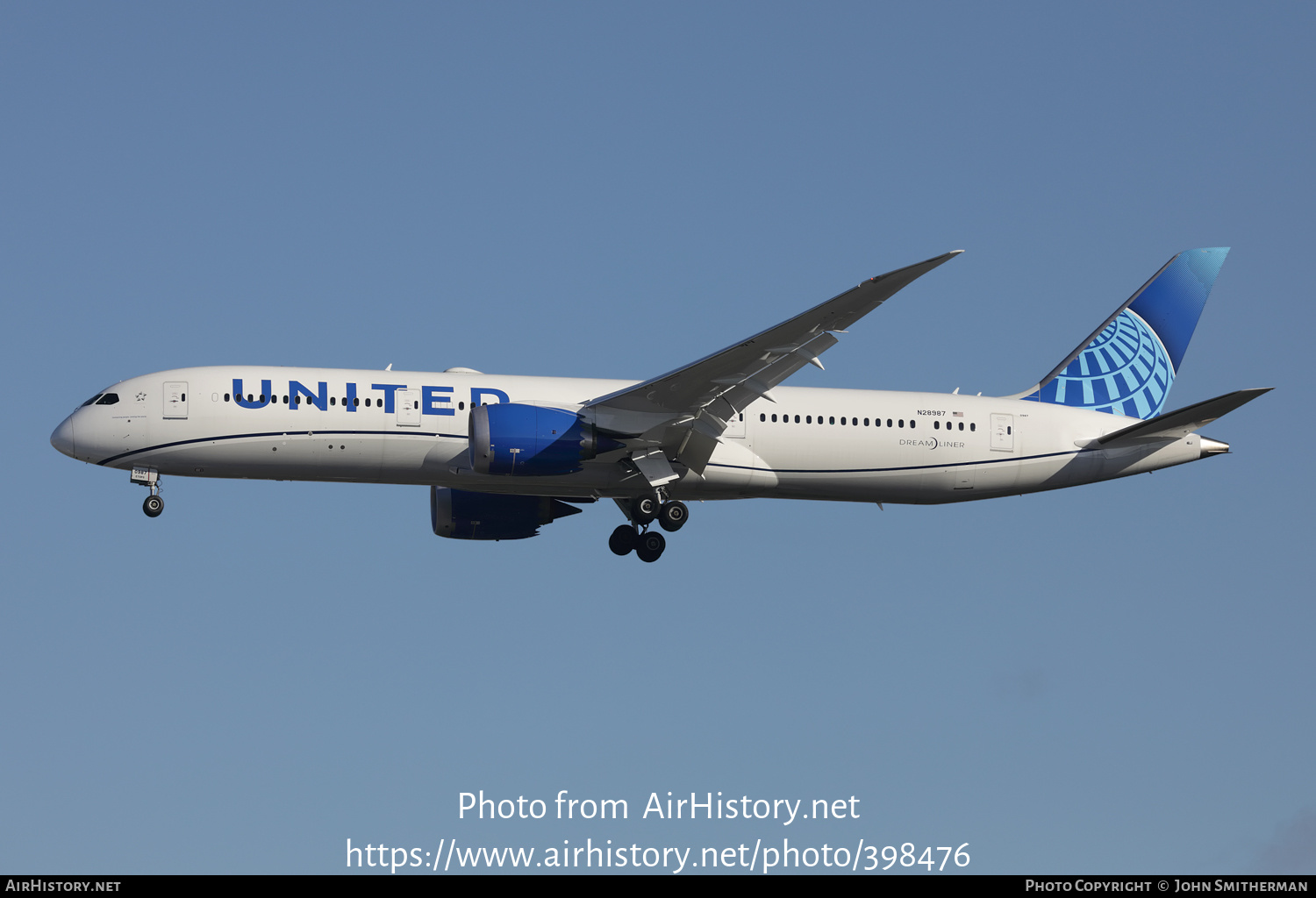 Aircraft Photo of N28987 | Boeing 787-9 Dreamliner | United Airlines | AirHistory.net #398476