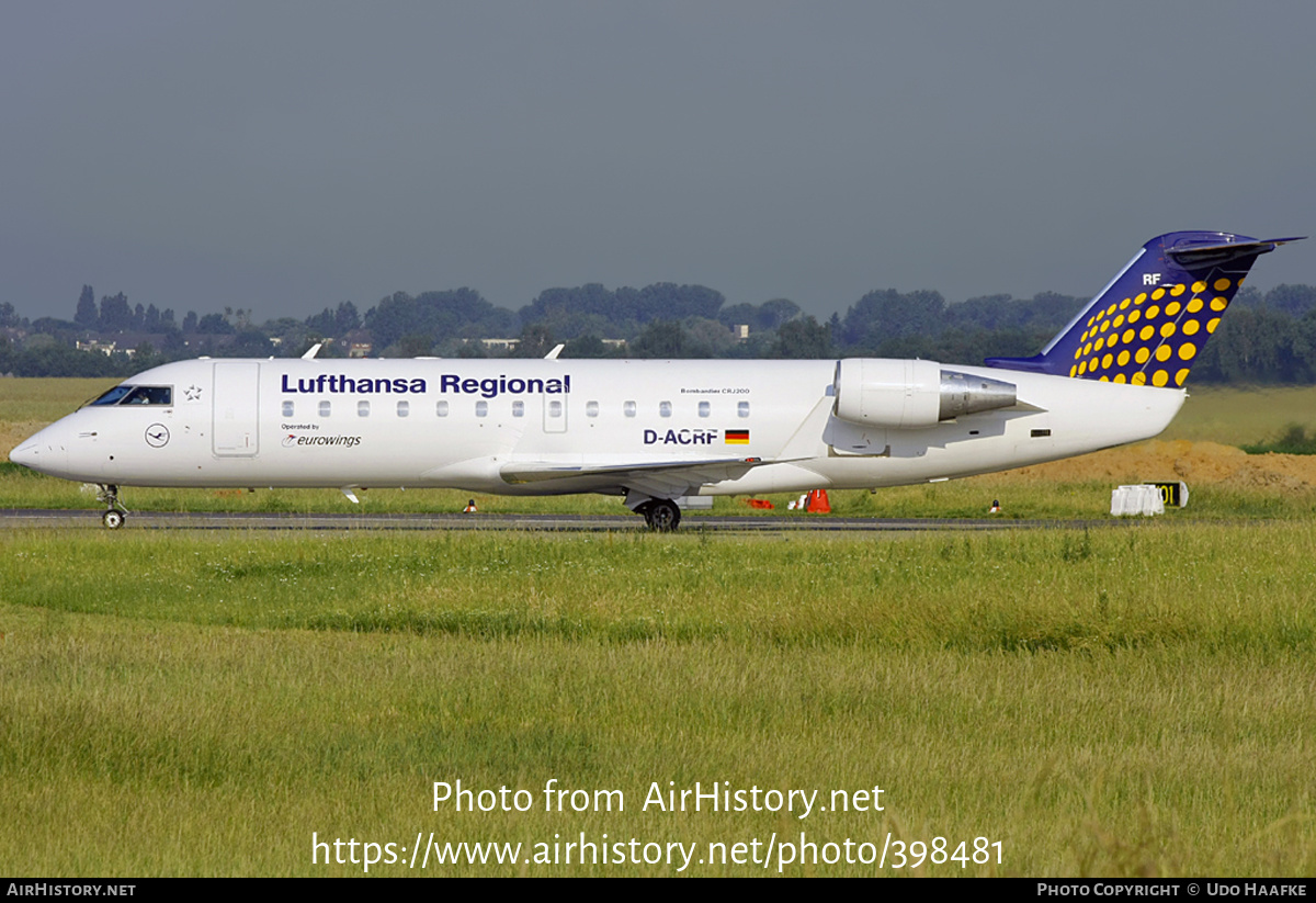 Aircraft Photo of D-ACRF | Bombardier CRJ-200ER (CL-600-2B19) | Lufthansa Regional | AirHistory.net #398481